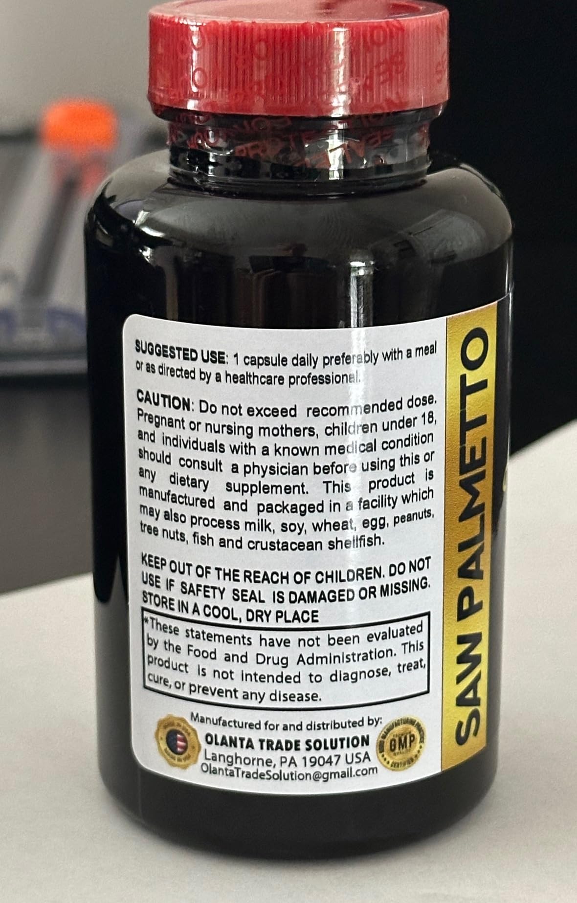 OLANTA TRADE SOLUTION Saw Palmetto Extract 1000mg Capsules, 100 Capsules
