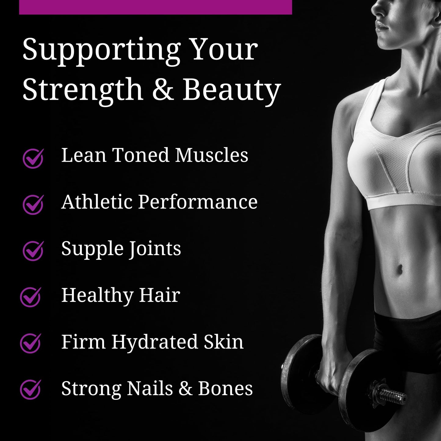 FORTABELLE Protein Powder for Women, Collagen-Based Blend with Creatine, Calcium, Magnesium and Biotin, 14 oz