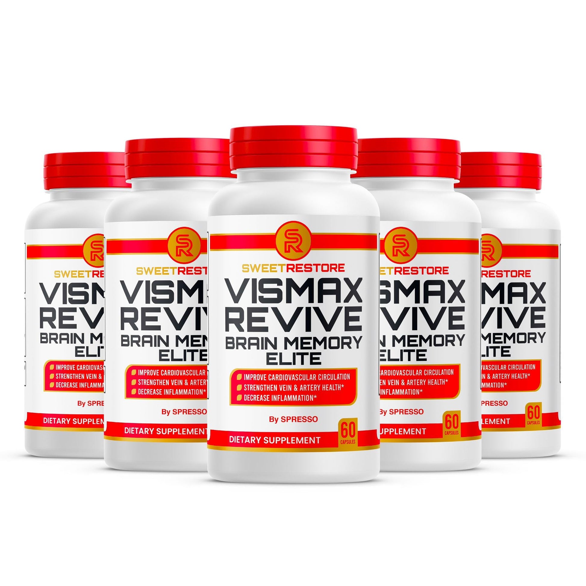 SPRESSO Vismax Revive Brain & Memory Support Capsules, 300 Capsules