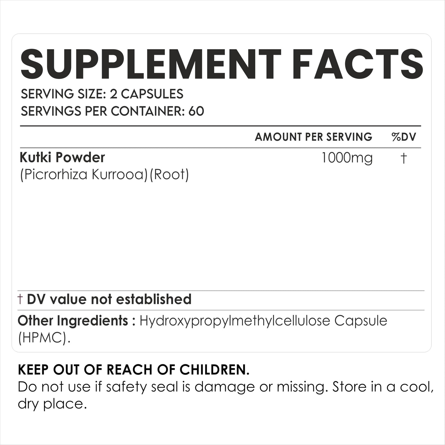 AMALTH Kutki Capsules 1000 mg, 1 Capsule