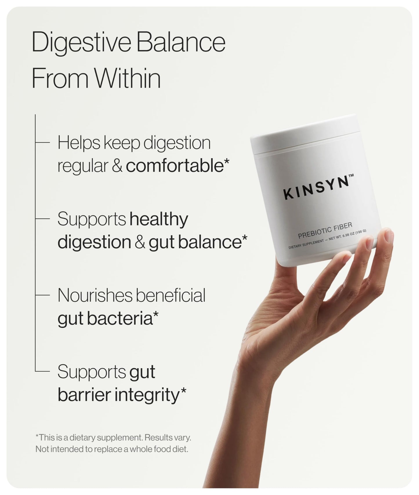 Kinsyn Prebiotic Fiber Powder 6.98 Ounce