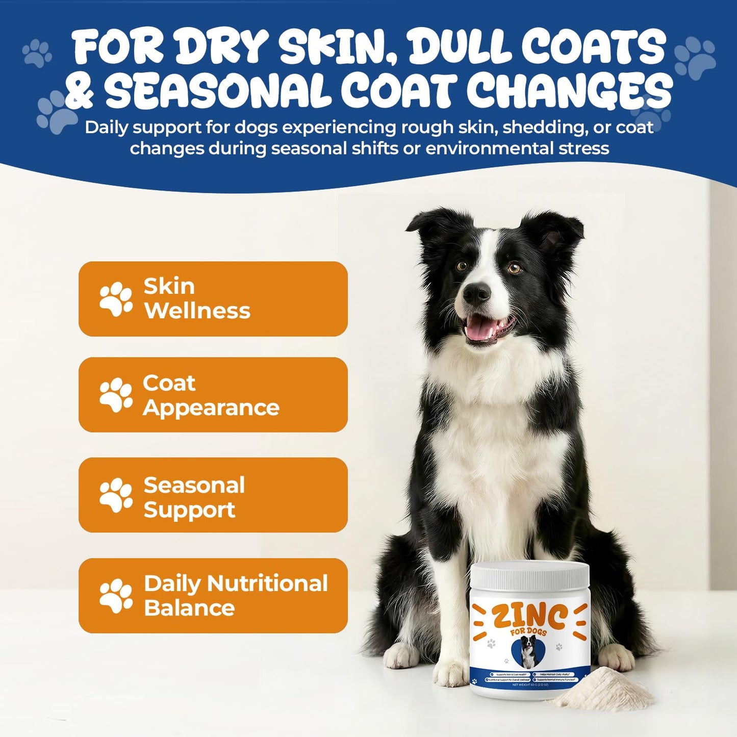 BrightBarki Zinc Supplement for Dogs Powder 1