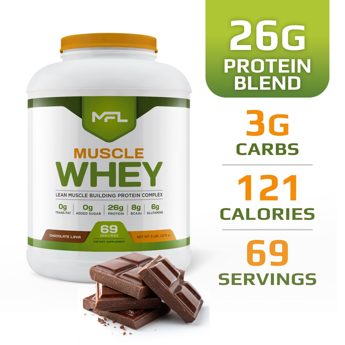 MUSCLE FOOD LABS Muscle Whey Protein Powder 80 Servings