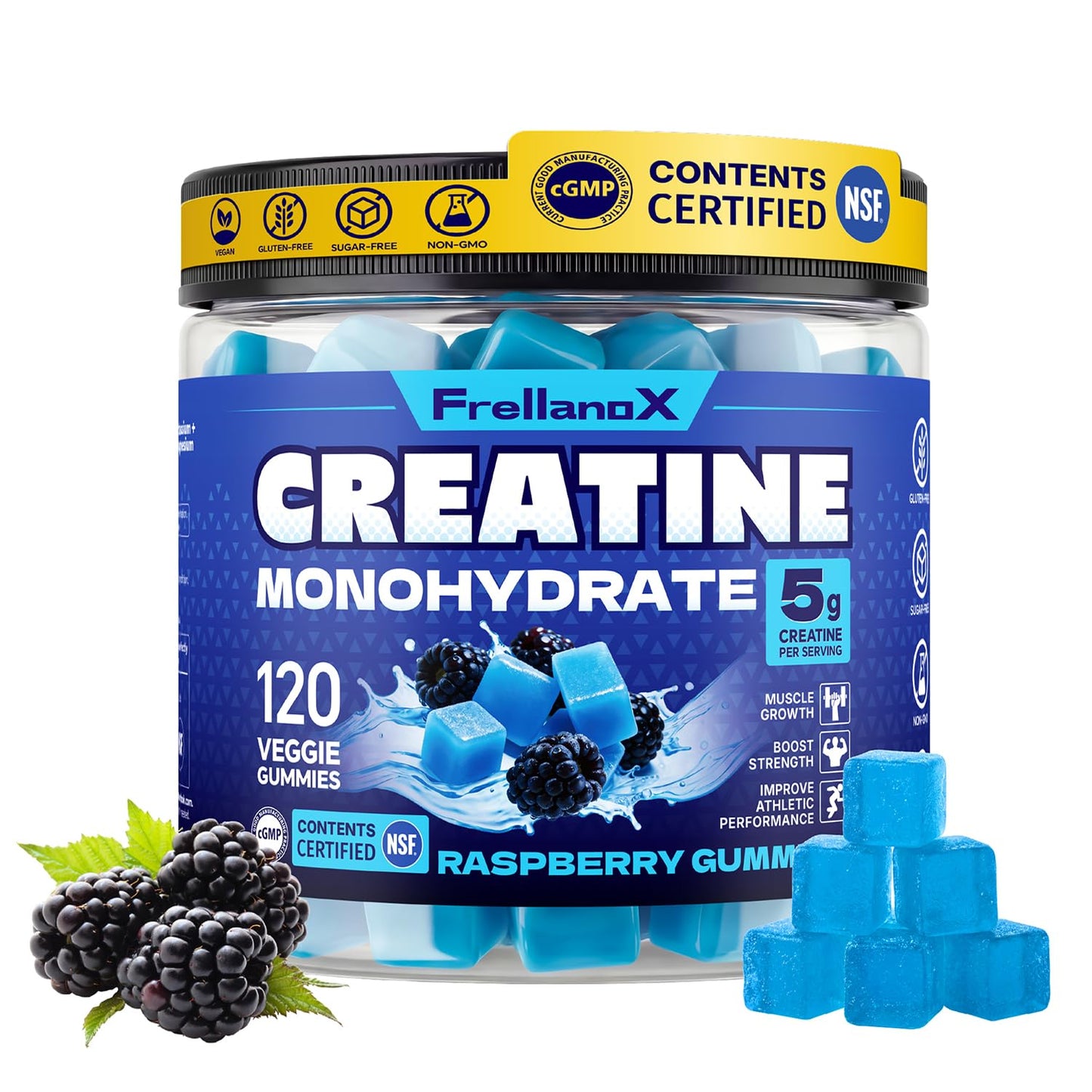 Frellanox Creatine Monohydrate Gummies 120 Count