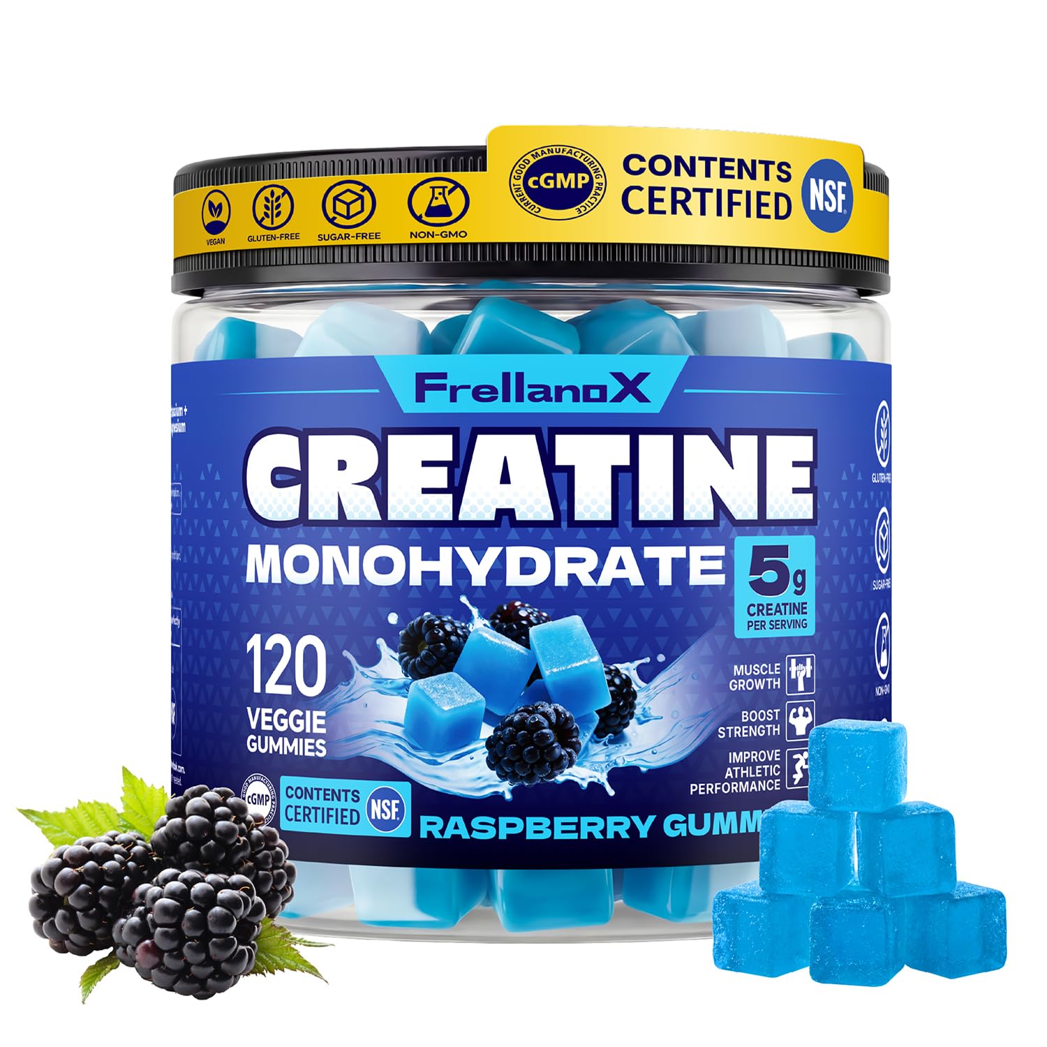 Frellanox Creatine Monohydrate Gummies 120 Count