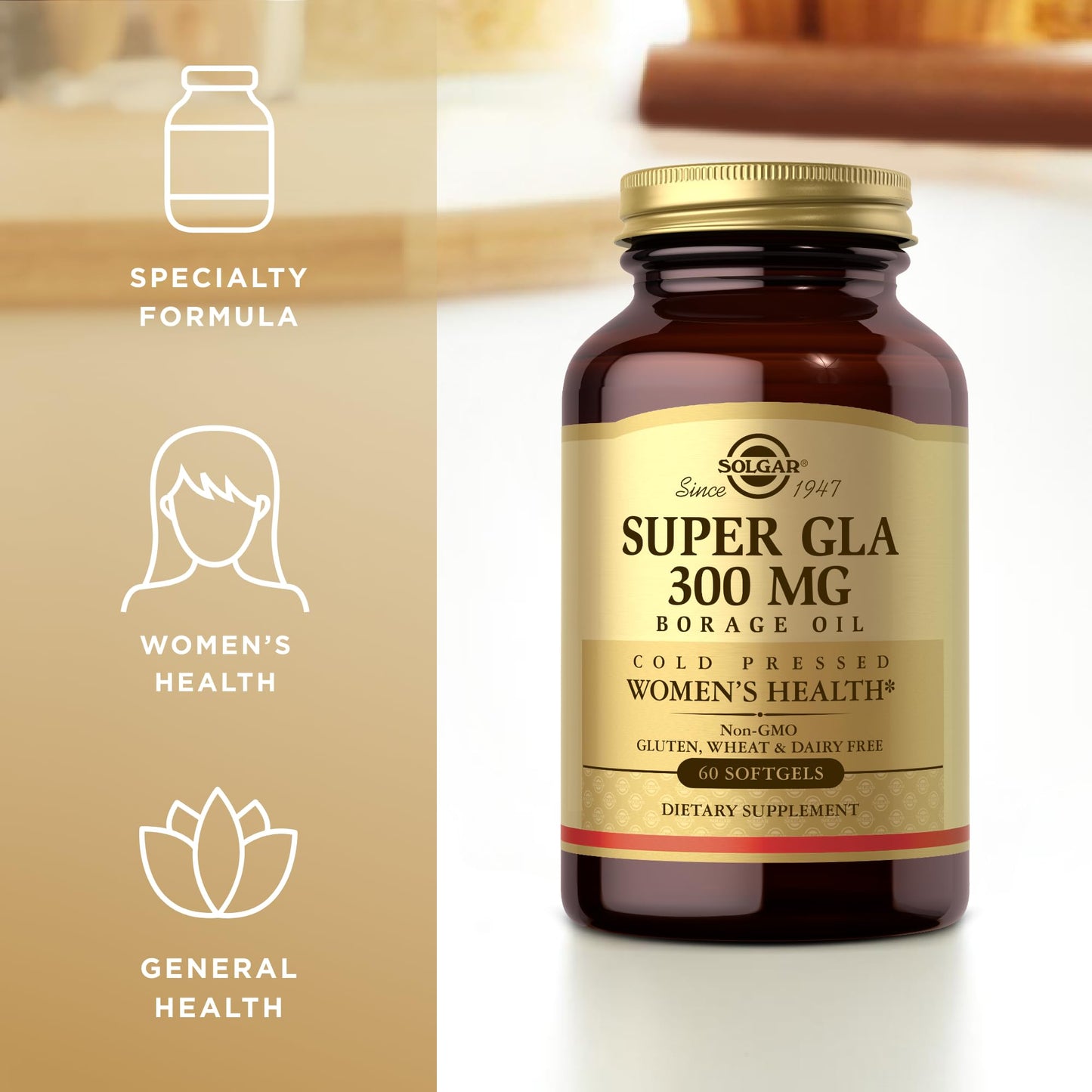 Solgar Super GLA 300mg Softgels, 60 Softgels