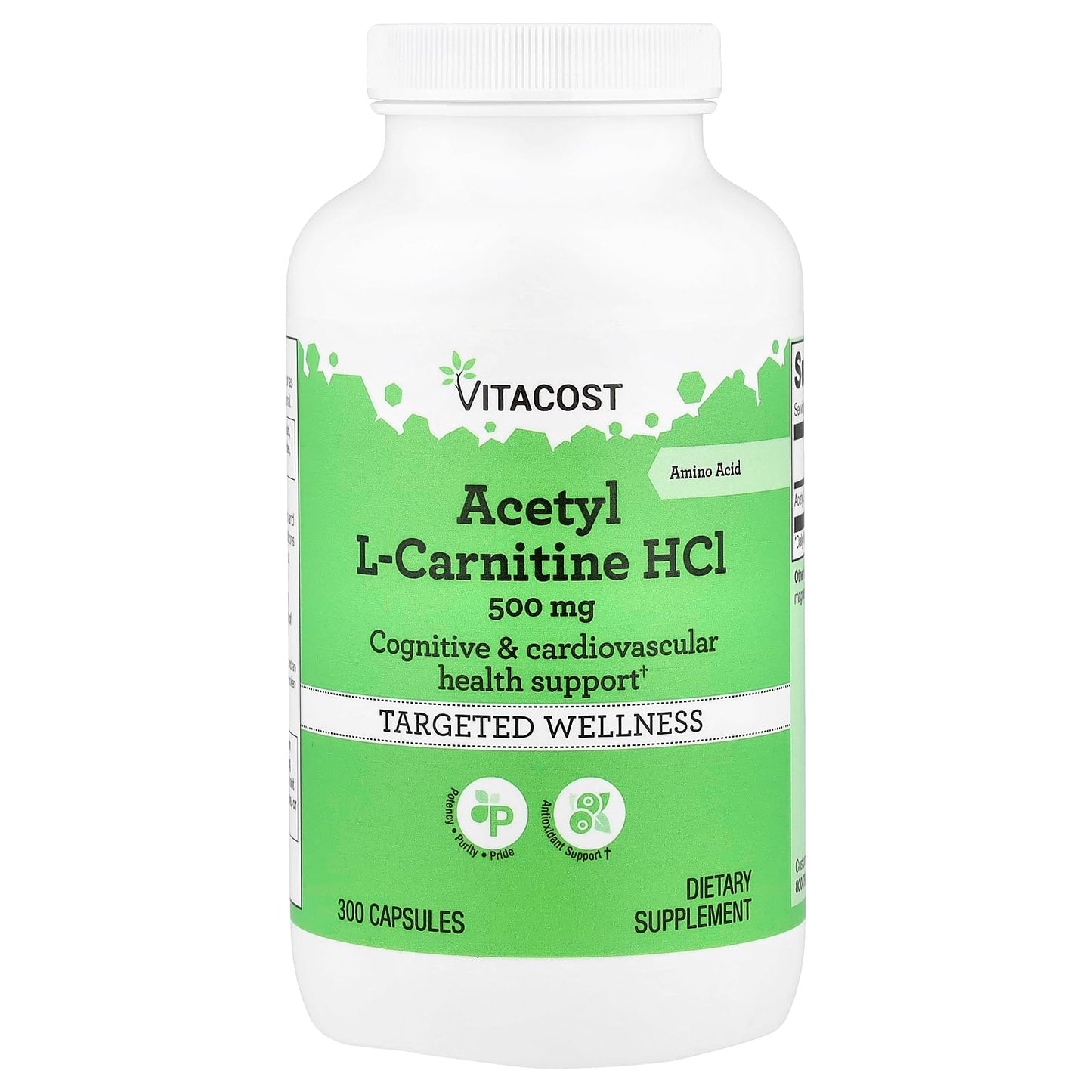 Acetyl L-Carnitine HCl 500 mg Capsules, 1 Count