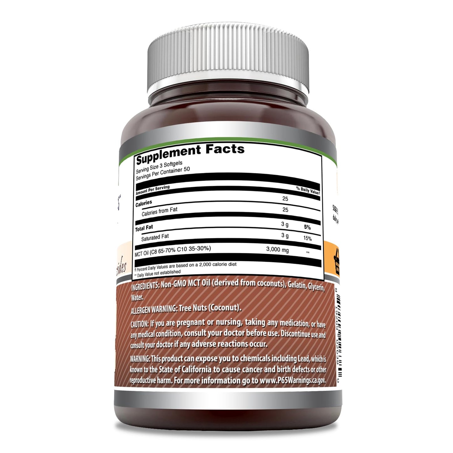 Amazing Nutrition MCT Oil Supplement Capsule 1 Count