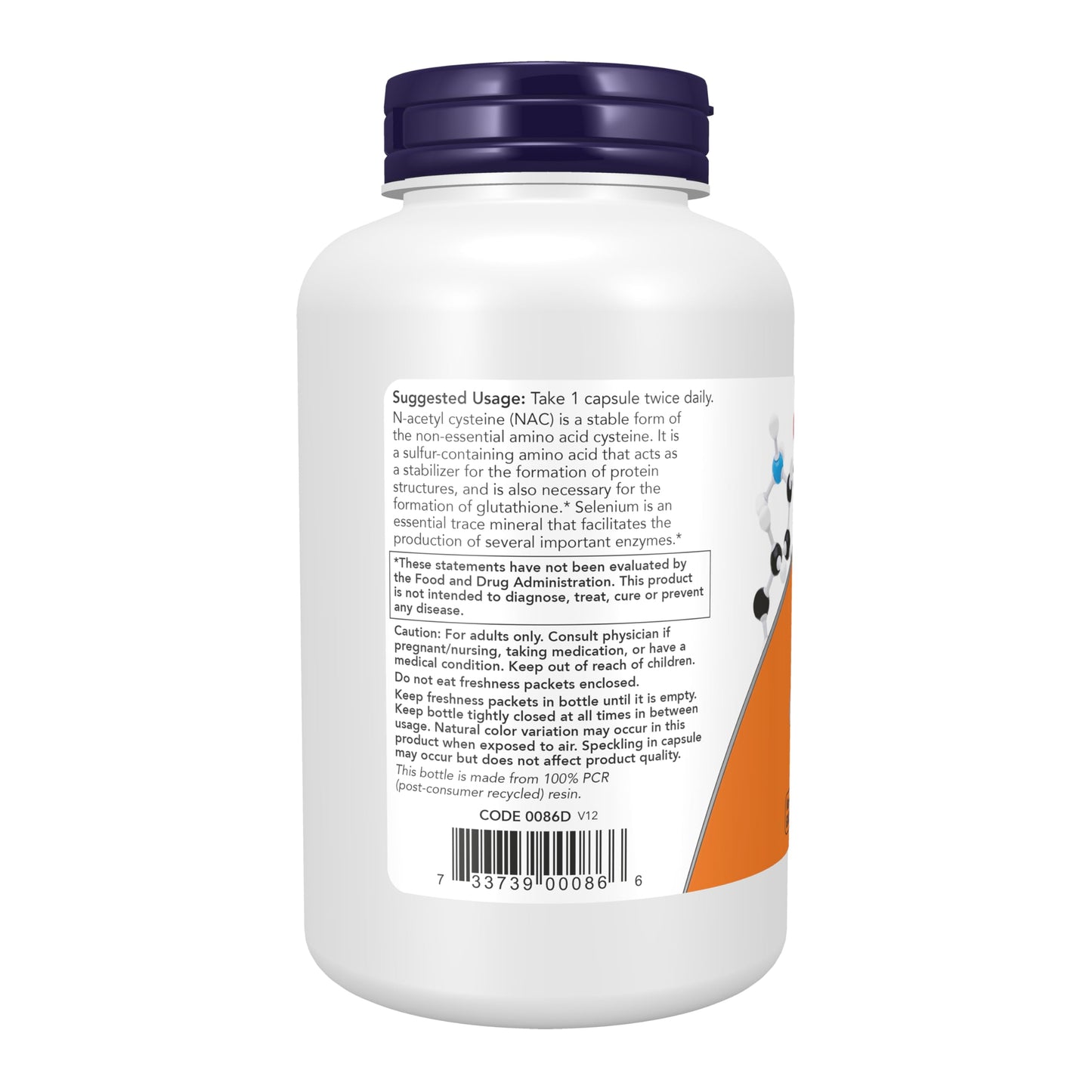 NOW Foods NAC (N-Acetyl Cysteine) 600 mg with Selenium, 250 Veg Capsules