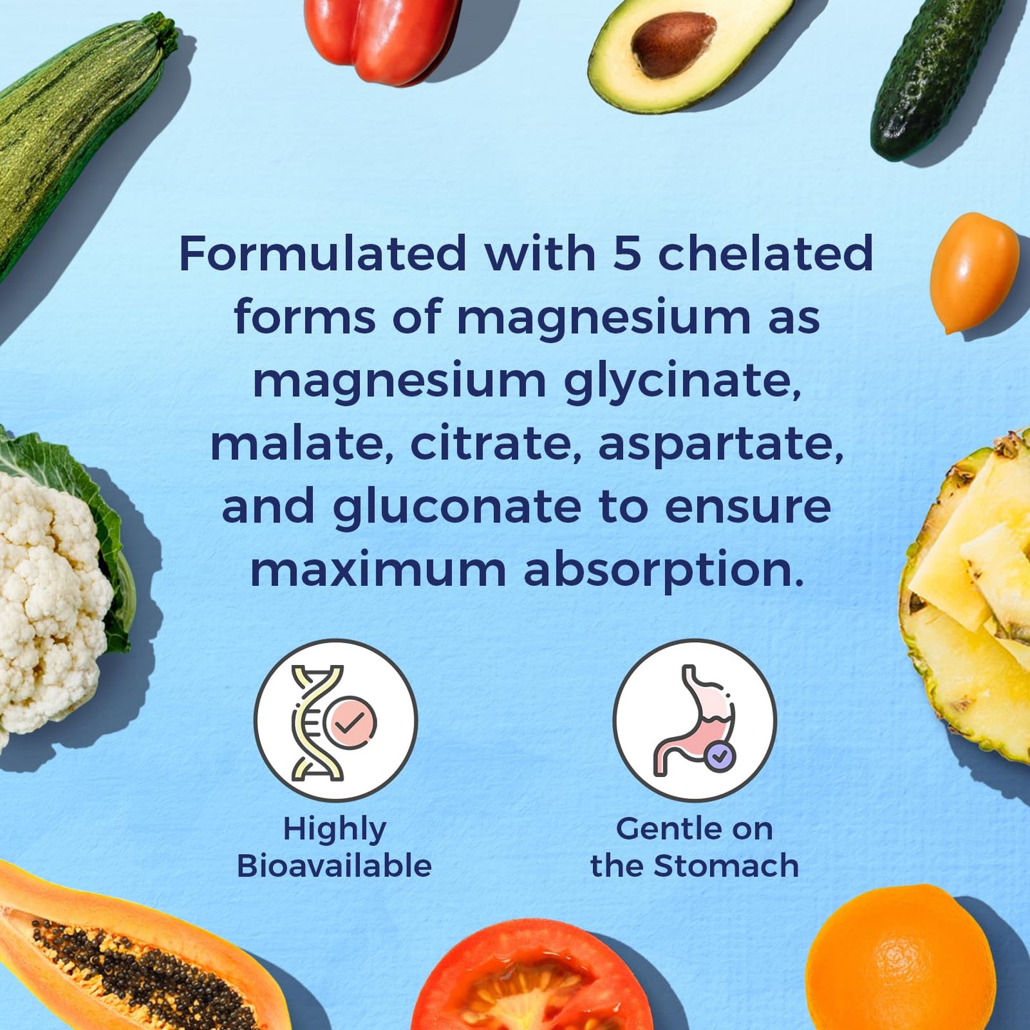 Vitalitown Magnesium Zinc with Vitamins D3 & B6, Chelated Magnesium Glycinate, Malate, Citrate, Aspartate, Gluconate, High Absorption, Immune, Bone, Sleep, Nerve & Heart Health, 240 Capsules