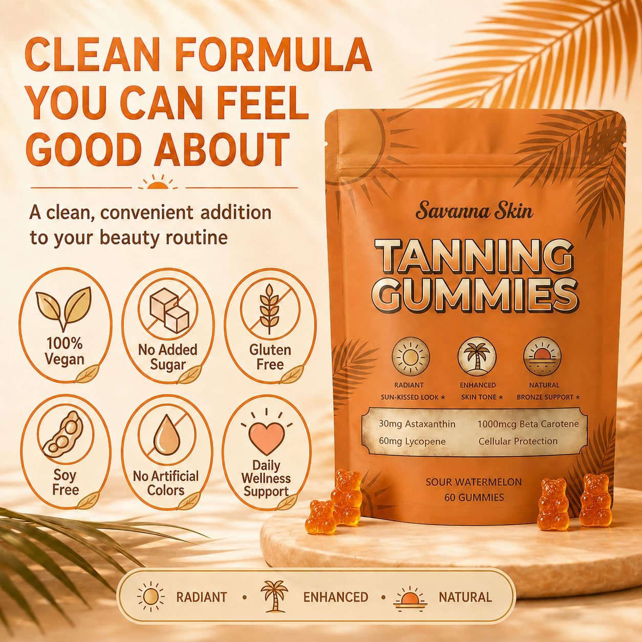 Hyuikiu Savanna Skin Gummy 60 Count