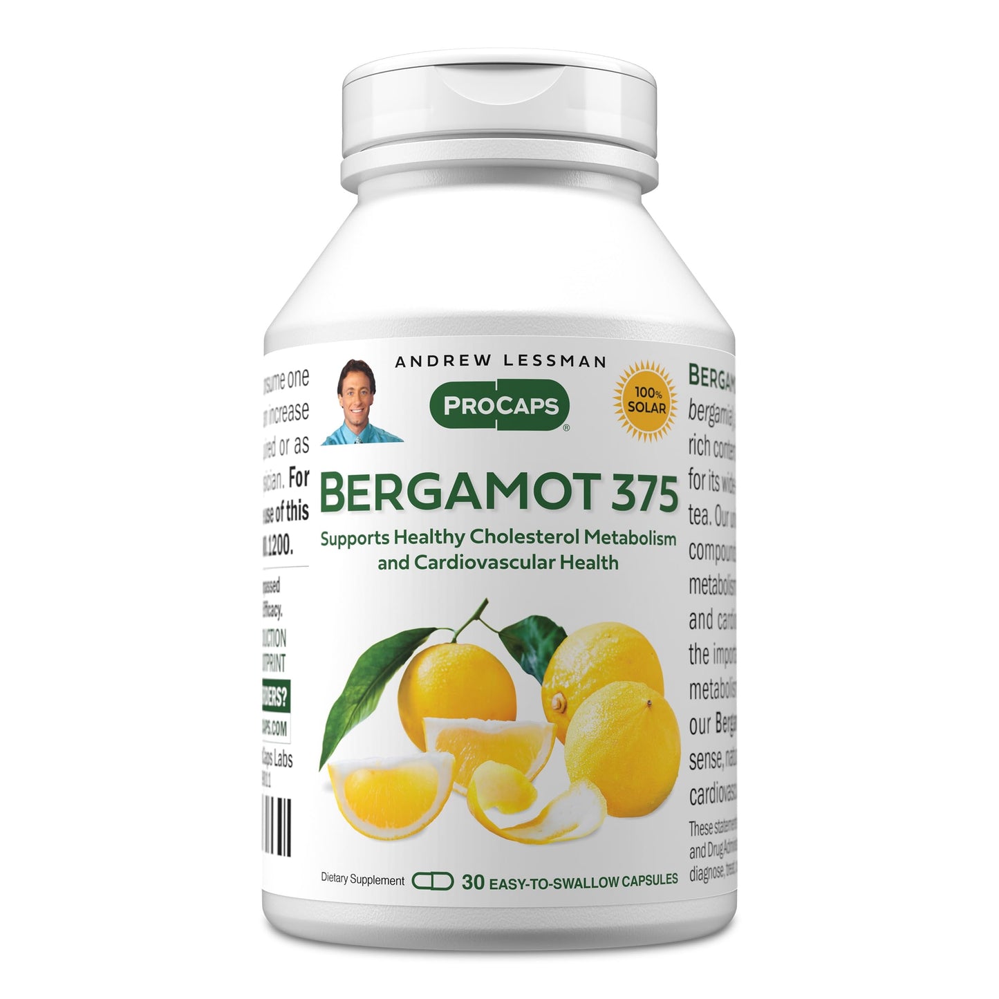 ANDREW LESSMAN Bergamot 375mg Capsules, 30 Count