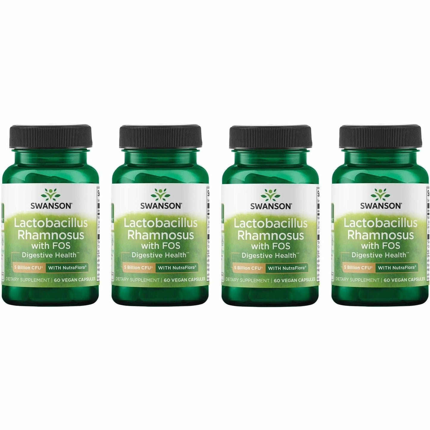 Swanson Lactobacillus Rhamnosus with FOS 5 Billion CFU Probiotic Capsule 240 Veggie Caps