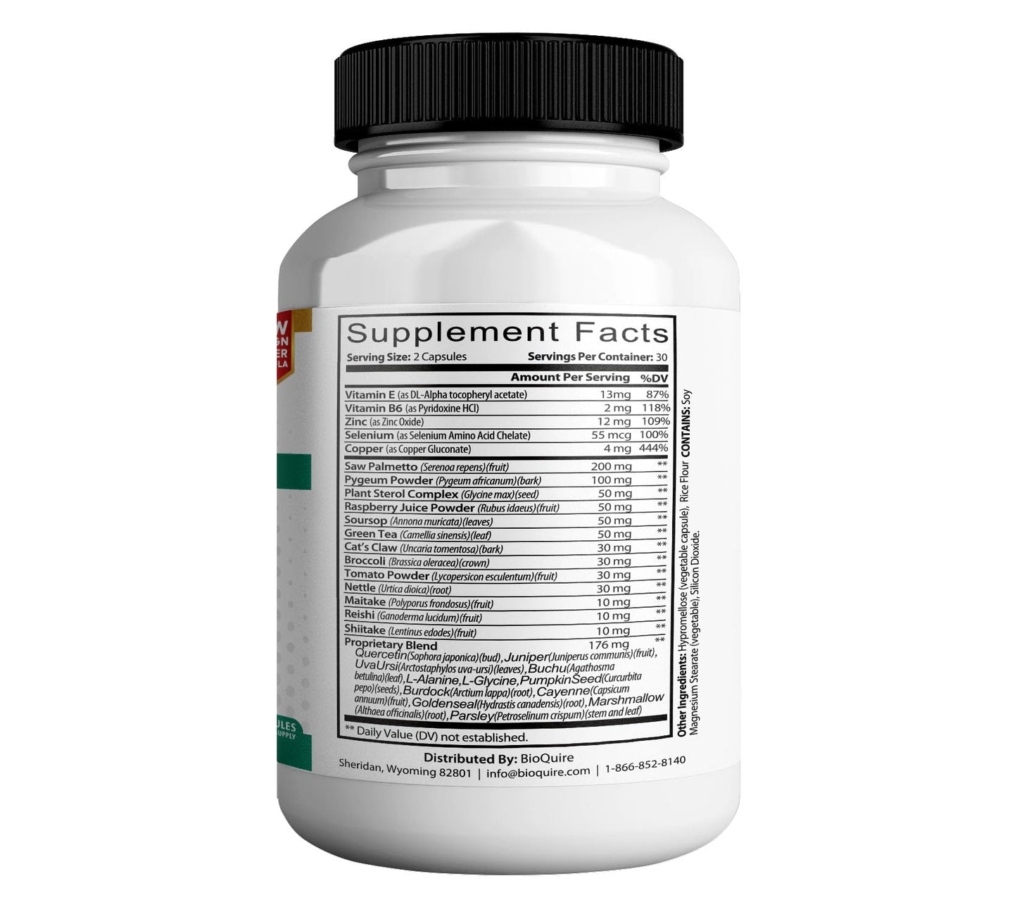 BIOQUIRE ProstateRex Max Extra Strength Prostate Health Support Supplement Capsule 180 Capsules