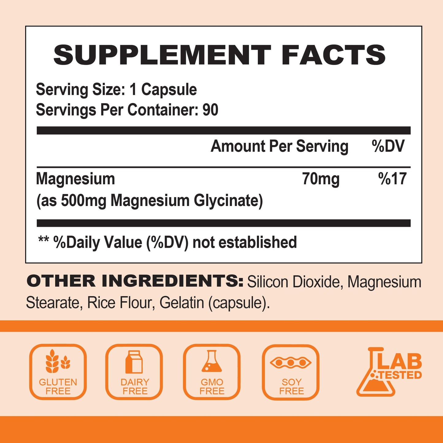 Nature4U Magnesium Glycinate 500mg Capsule 90 Count