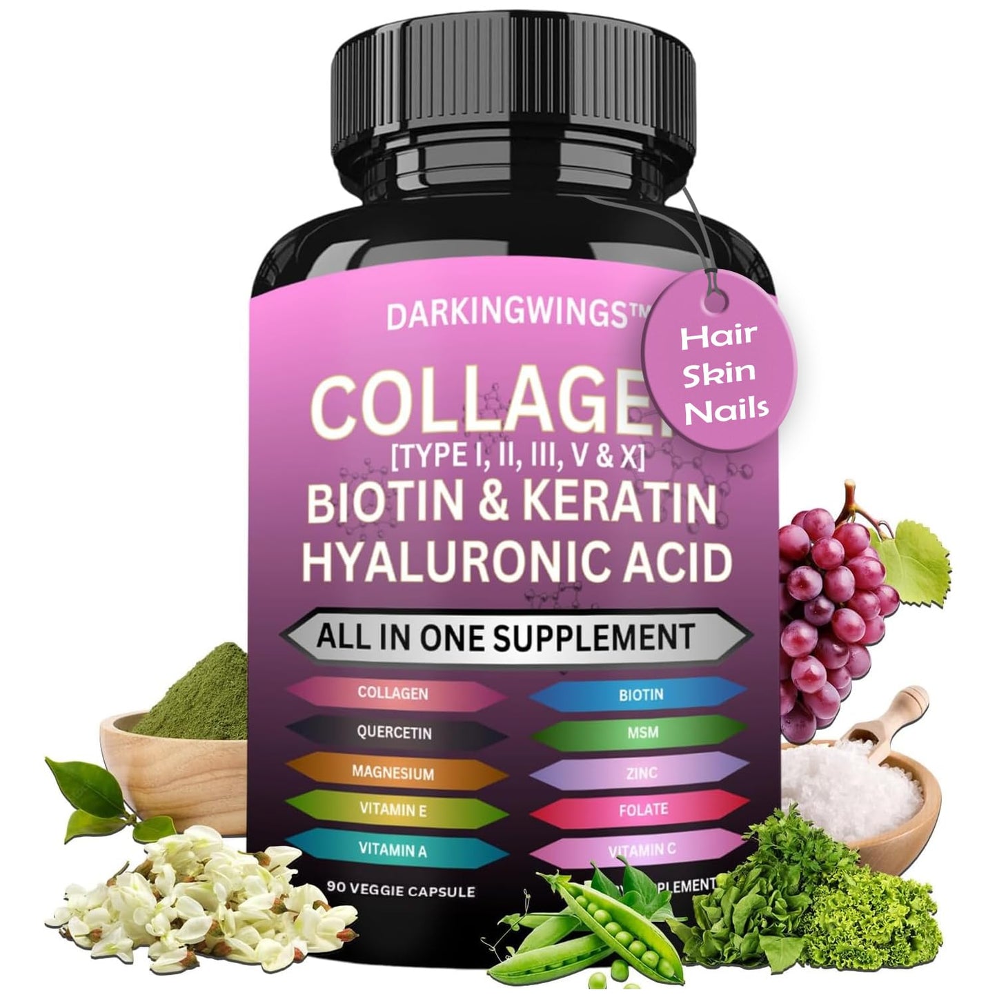 Darkingwings Multi Collagen Capsules 90 Count