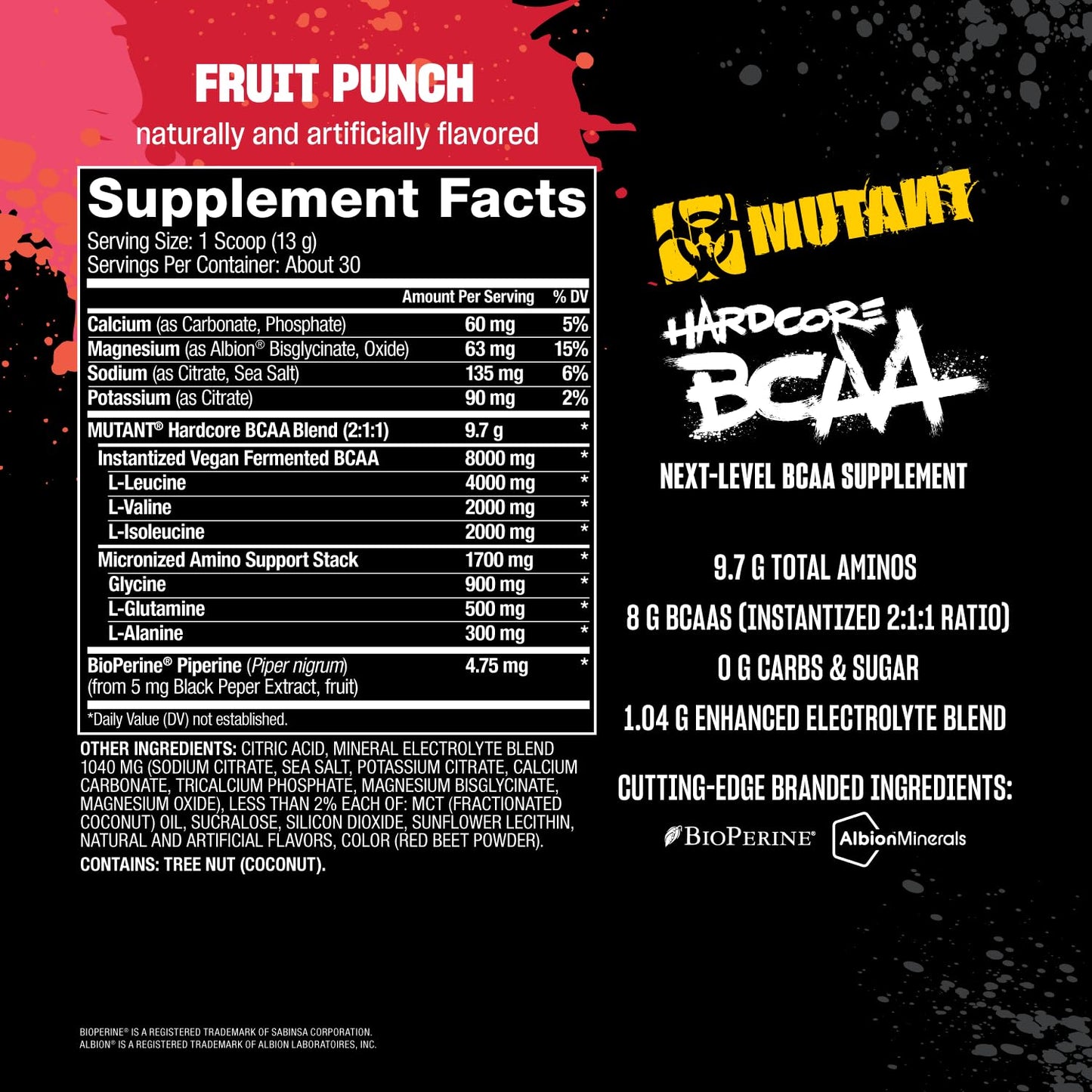 Mutant Hardcore BCAA Powder 13.8 Ounce
