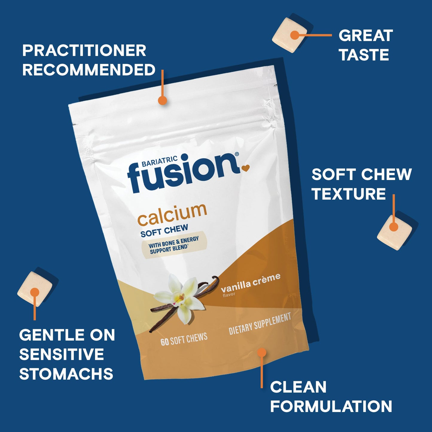 Bariatric Fusion Calcium Citrate with Vitamin D3 Gummy 60 Count