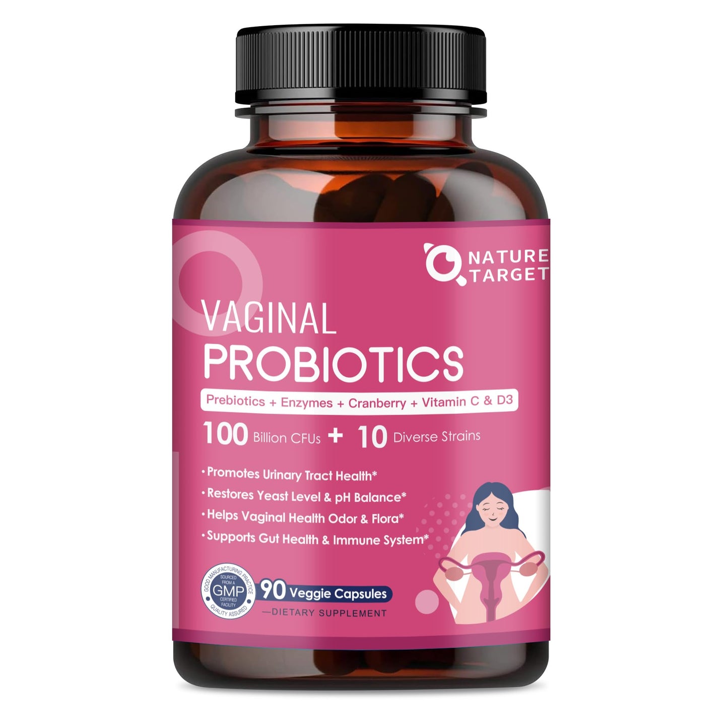 Nature Target Vaginal Probiotics for Women 90 Capsules