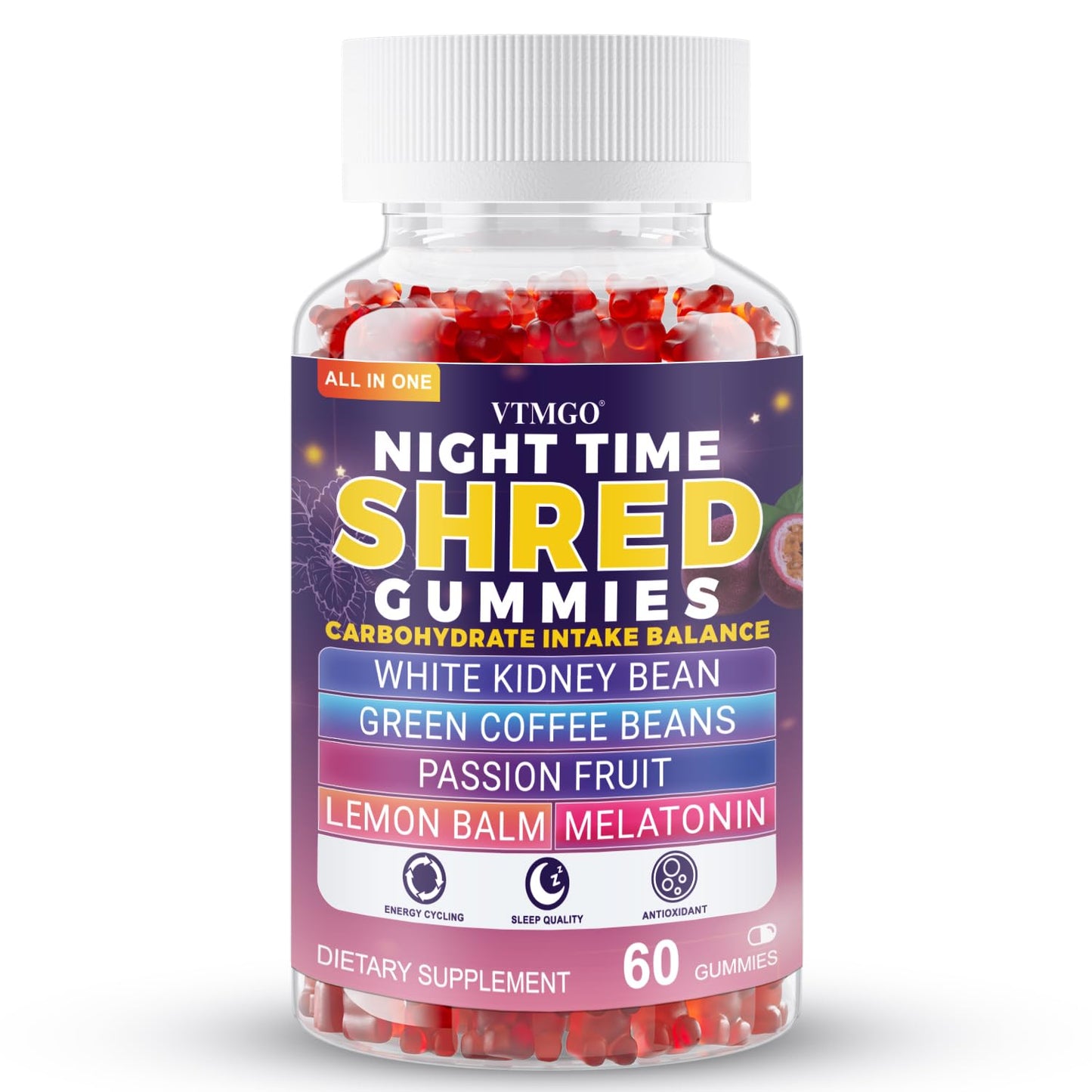 VTMGO Night Time Shred Gummies 60 Count