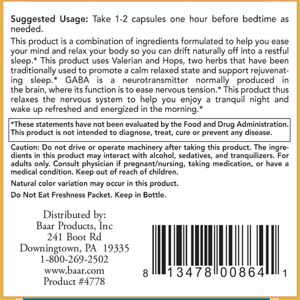 Baar Dozy-Doze Capsules, 90 Count