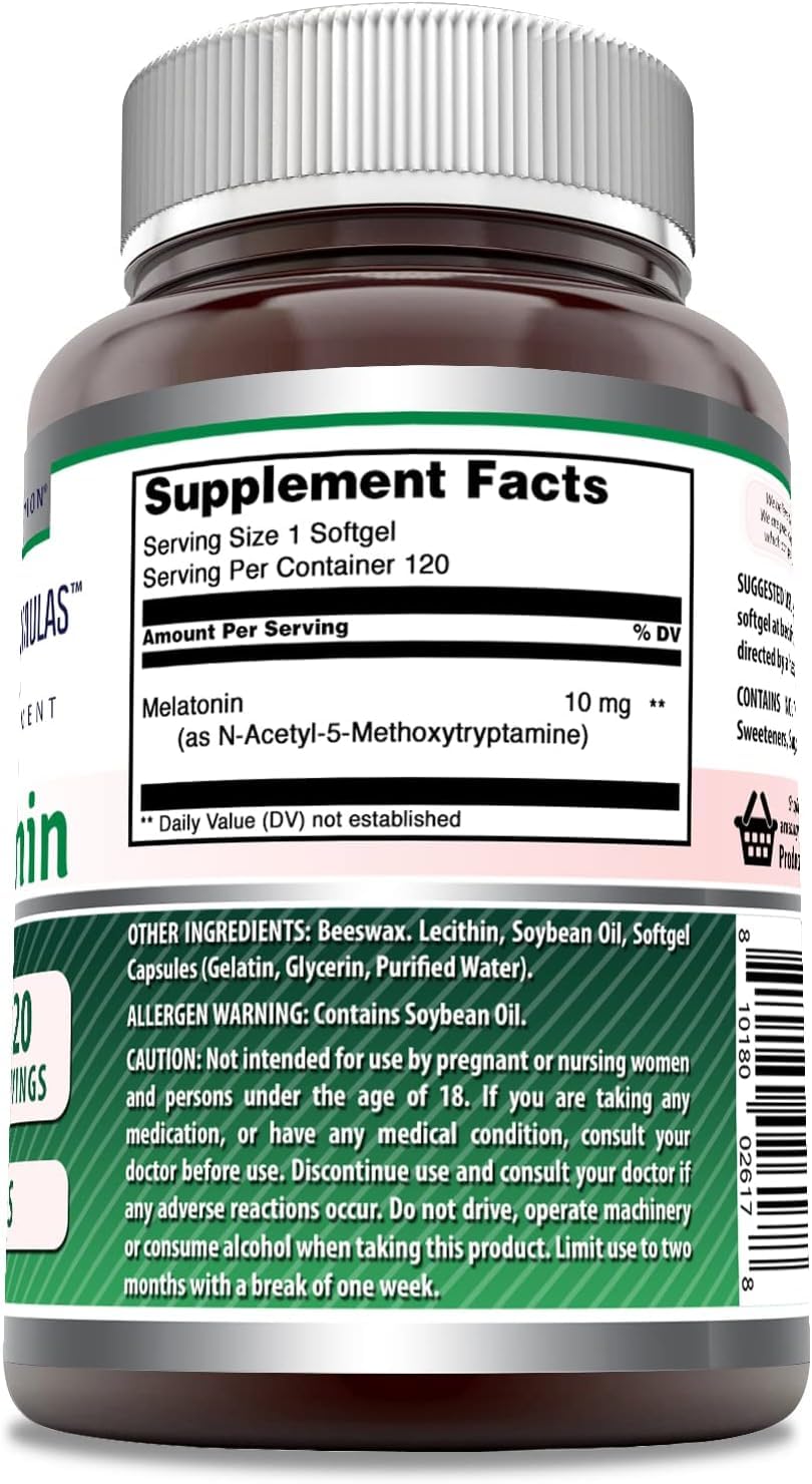 Amazing Nutrition Melatonin 10 mg Softgels 360 Count