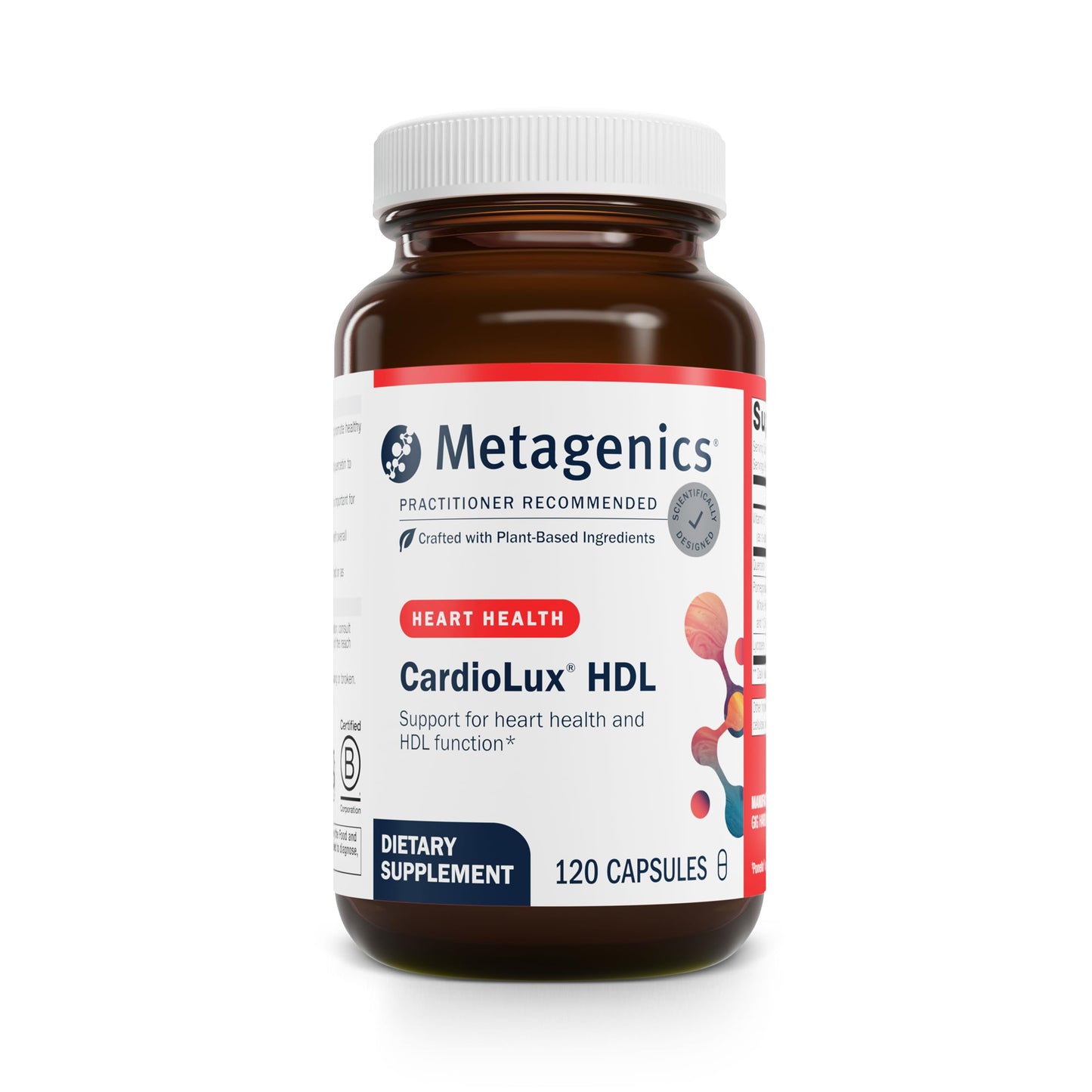 Metagenics CardioLux HDL - Advanced Heart Health & Cholesterol Support Supplement with Lycopene, Pomegranate Extract & Quercetin - Supports HDL Antioxidant Defense, 120 Capsules