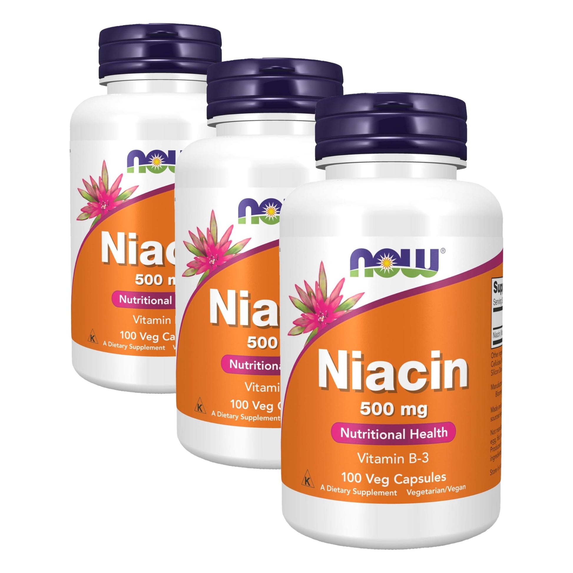 NOW Foods Niacin (Vitamin B-3) 500 mg Capsules, 300 Capsules