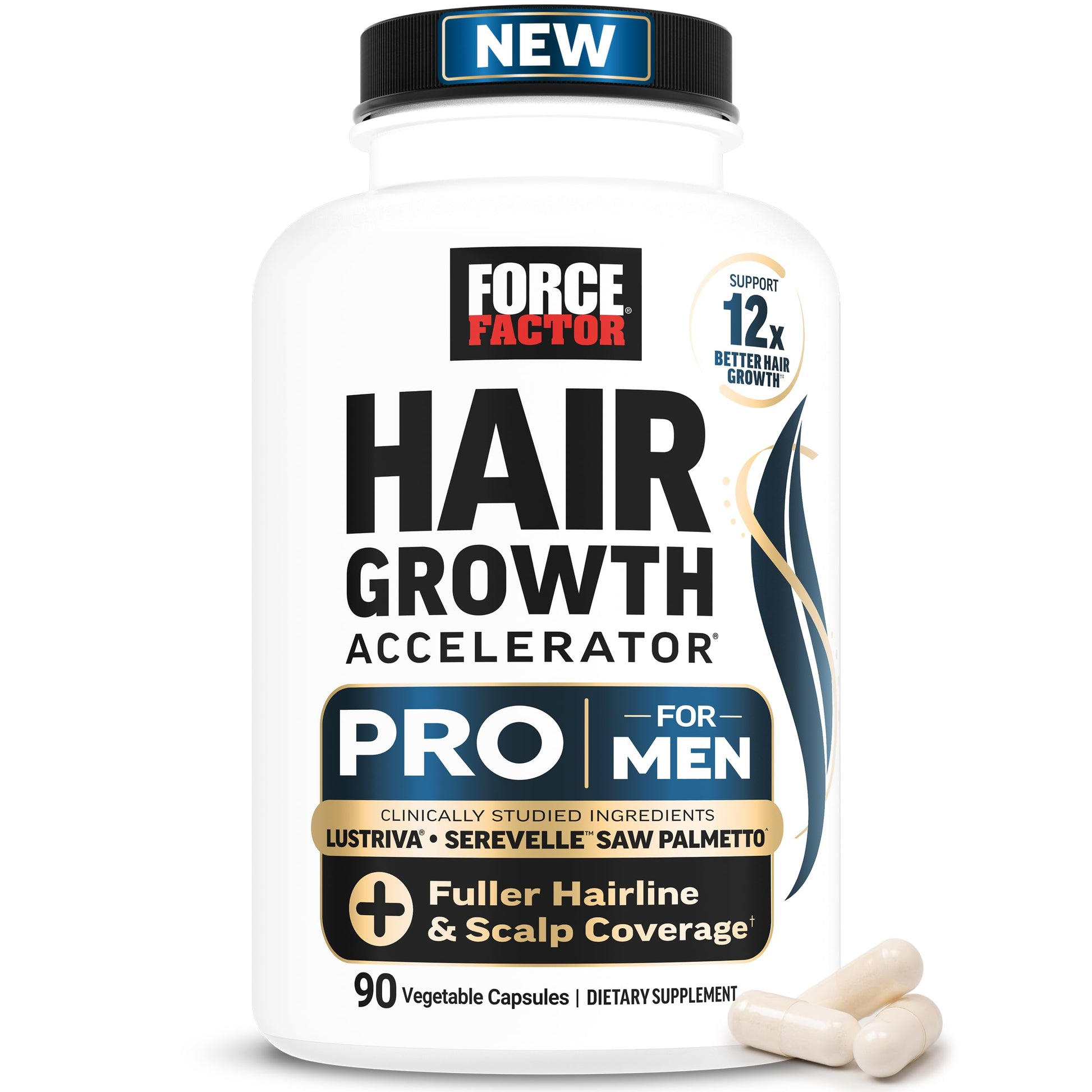 Force Factor Hair Growth Accelerator Pro for Men, 90 Capsules