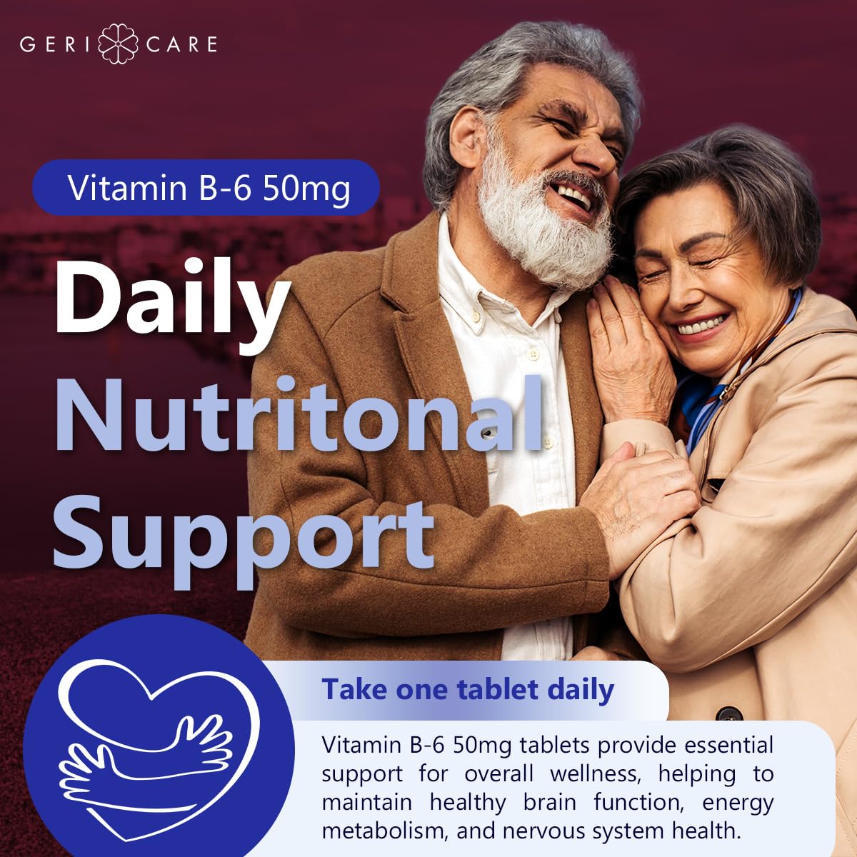 GeriCare Vitamin B-6 50mg Tablet, 100 Count