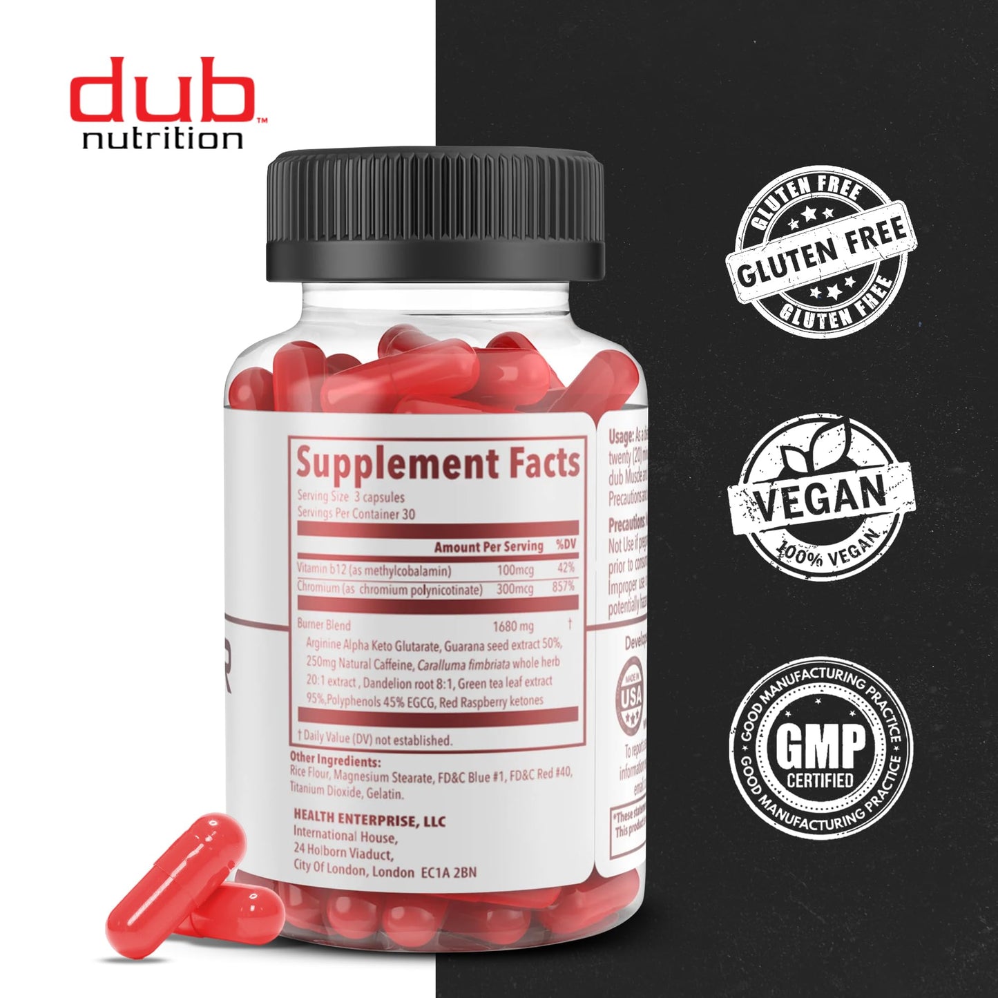 Dub Nutrition Burner Capsule, 90 Capsules