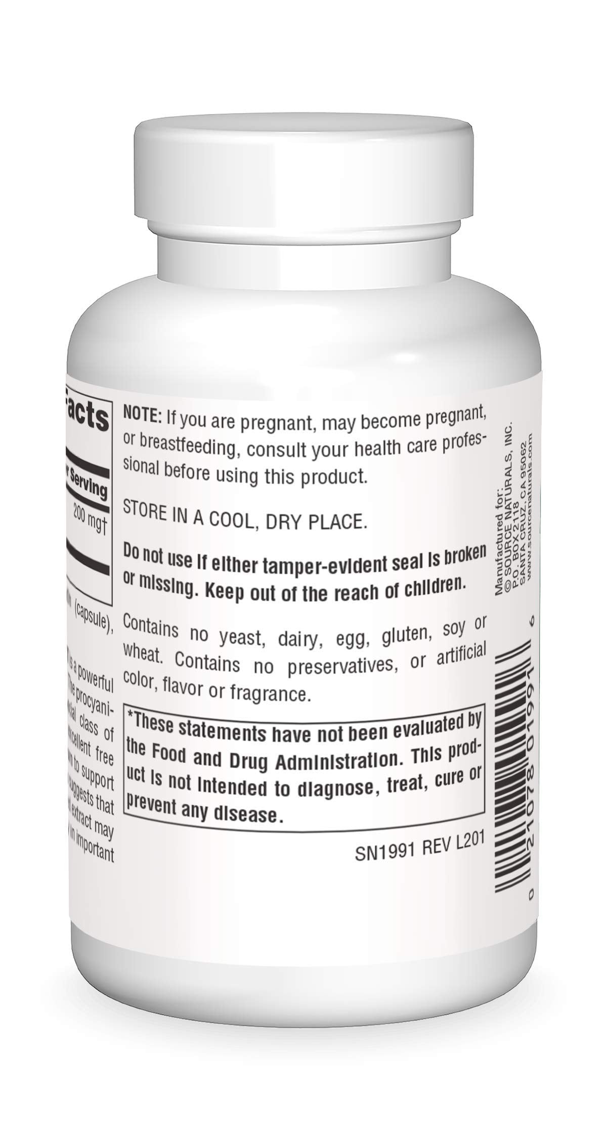 Source Naturals Proanthodyn Grape Seed Extract 200 mg, 90 Capsules
