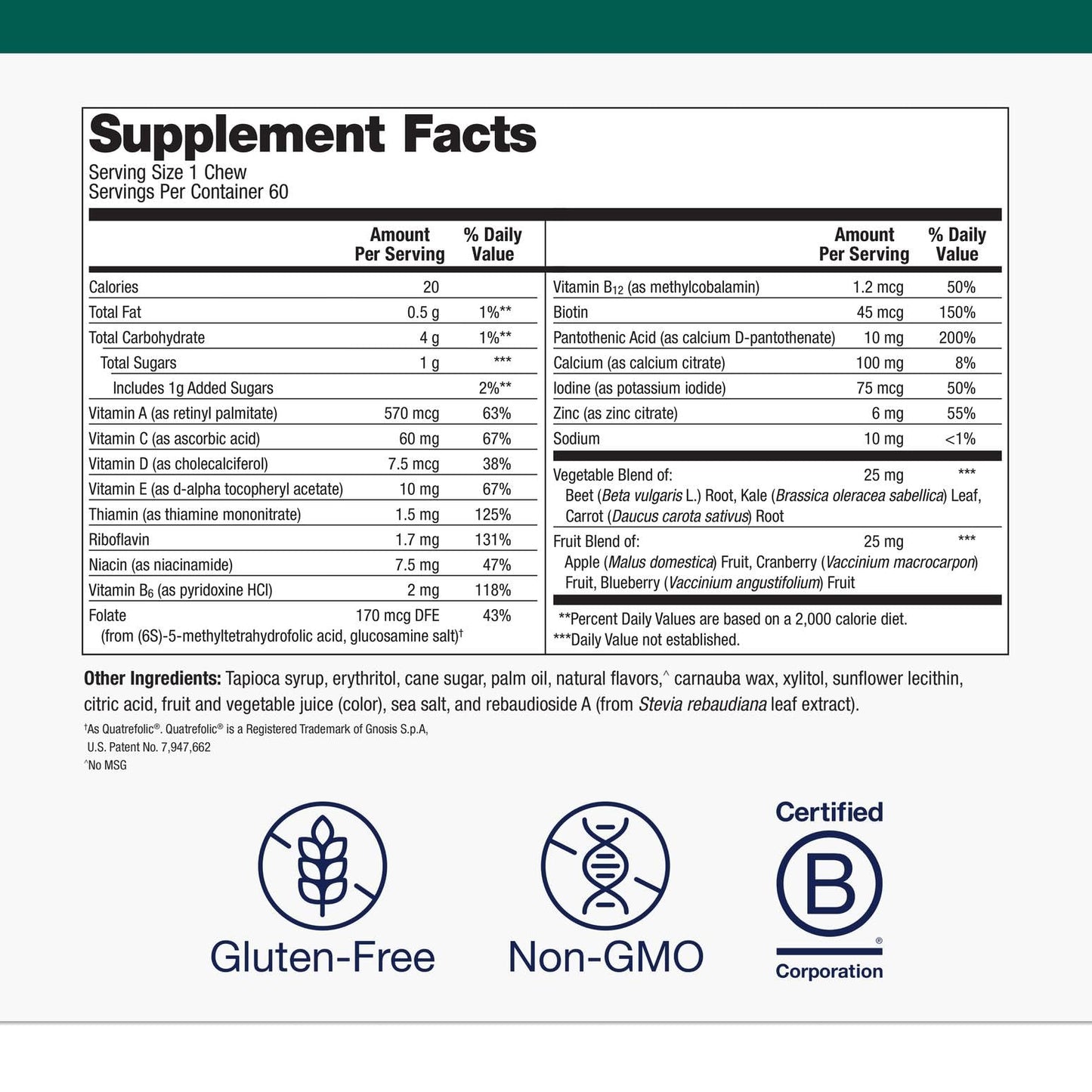 Metagenics MetaKids Multivitamin Chewables, 60 Count