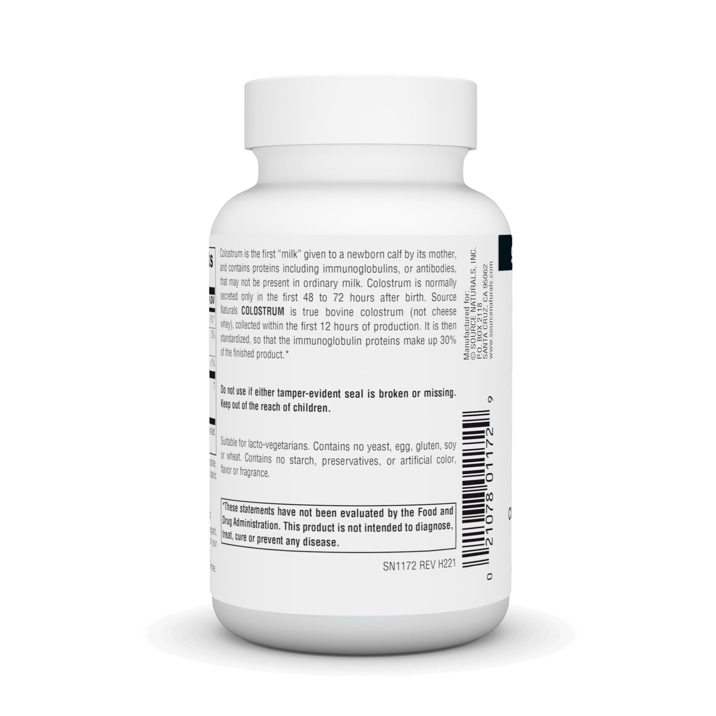 Source Naturals Colostrum Tablets, 60 Count