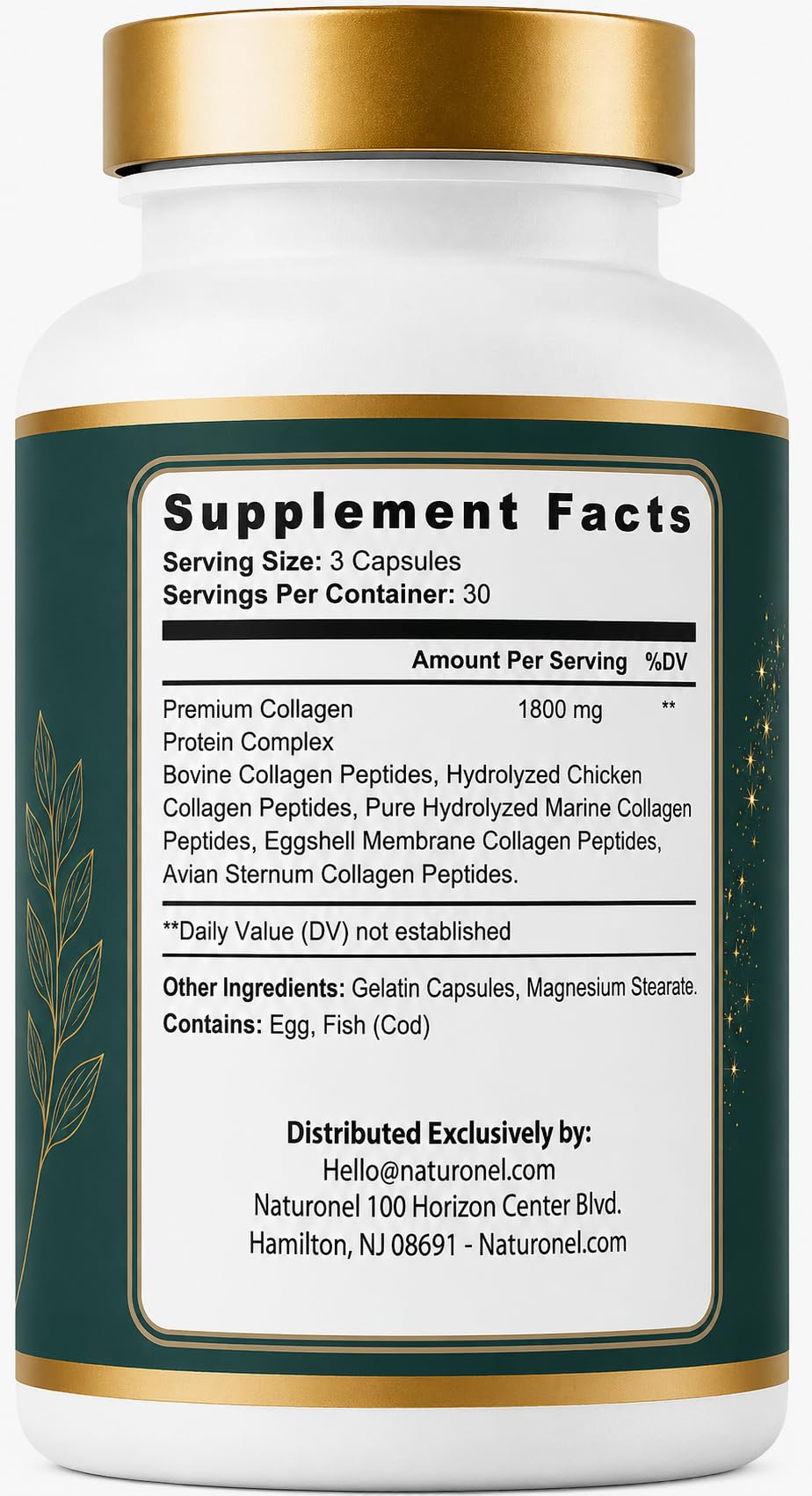 Naturonel Claranova Labs Elastin Peptides Capsules 90 Count