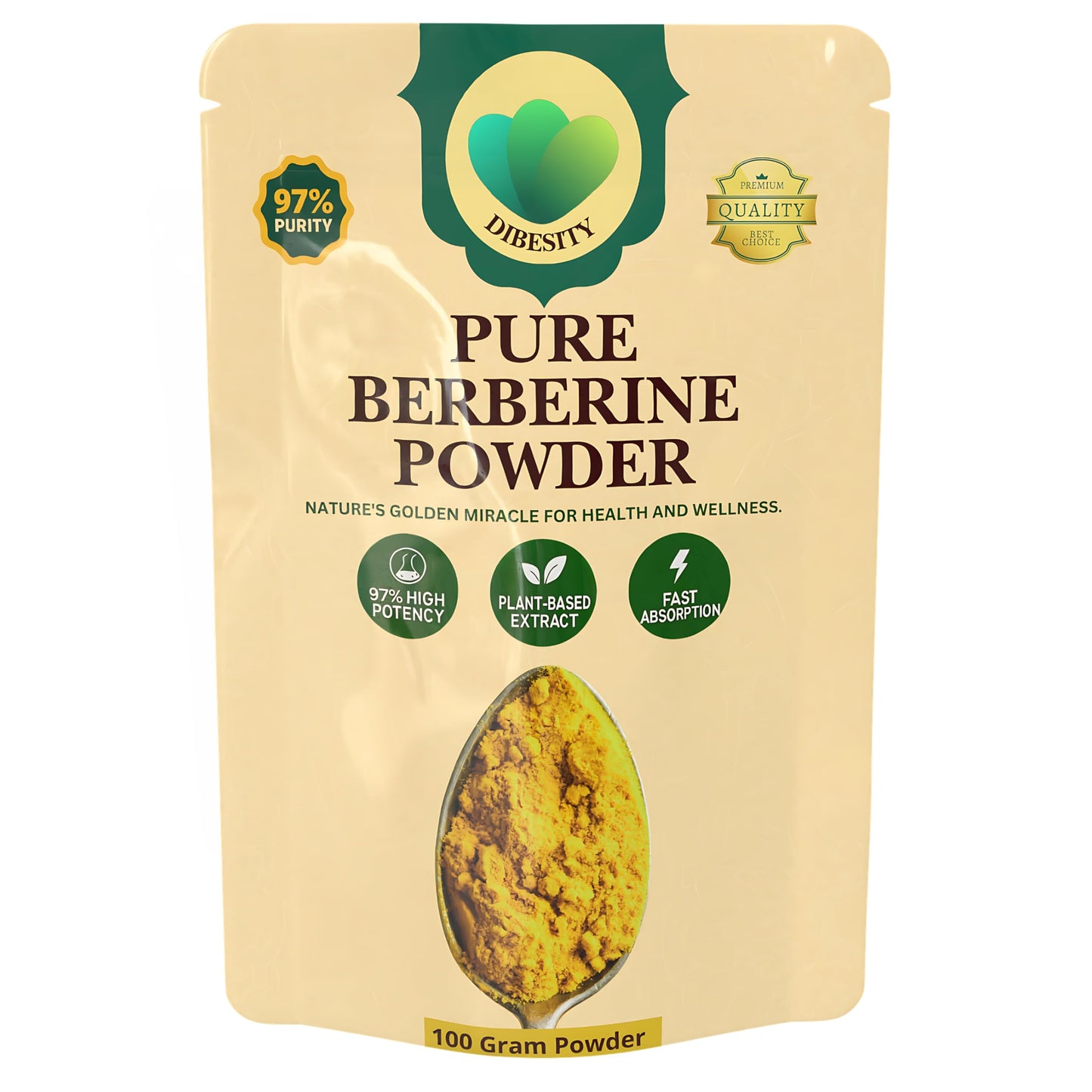 Dibesity Berberine Powder 3.5 Ounces