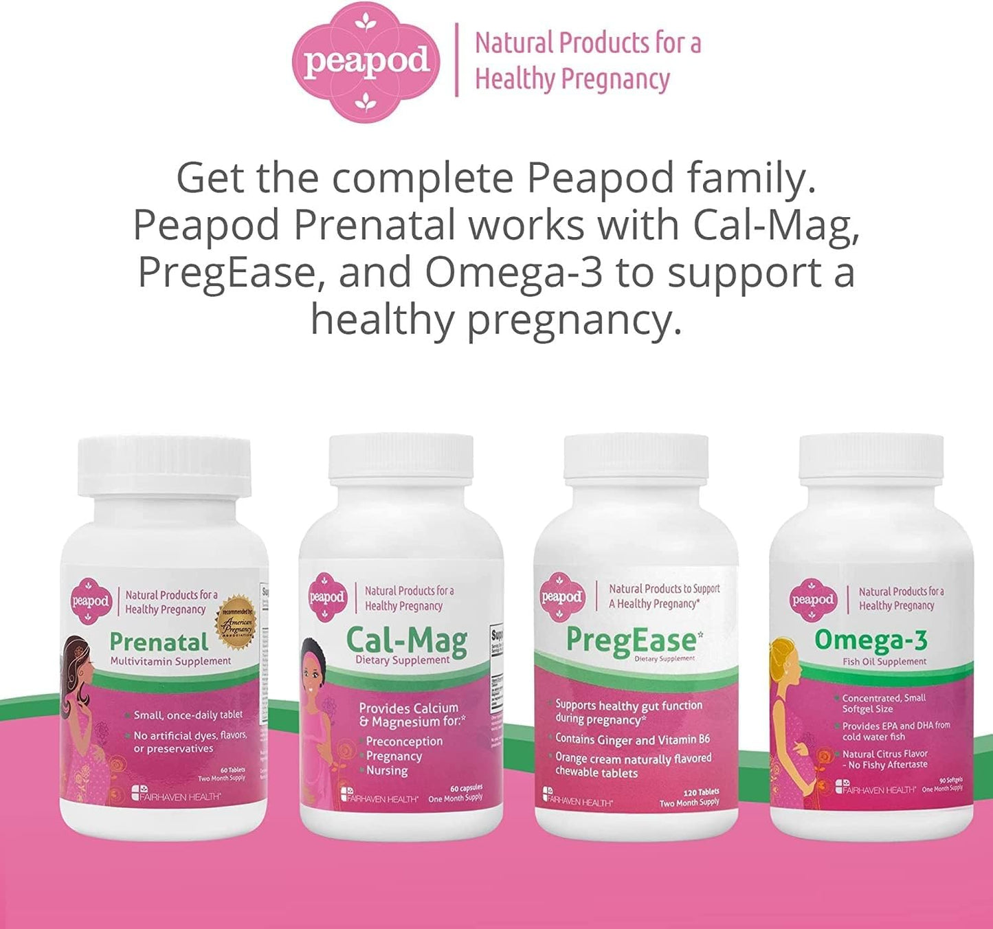 Fairhaven Health Peapod Prenatal Multivitamin Tablets 60 Count