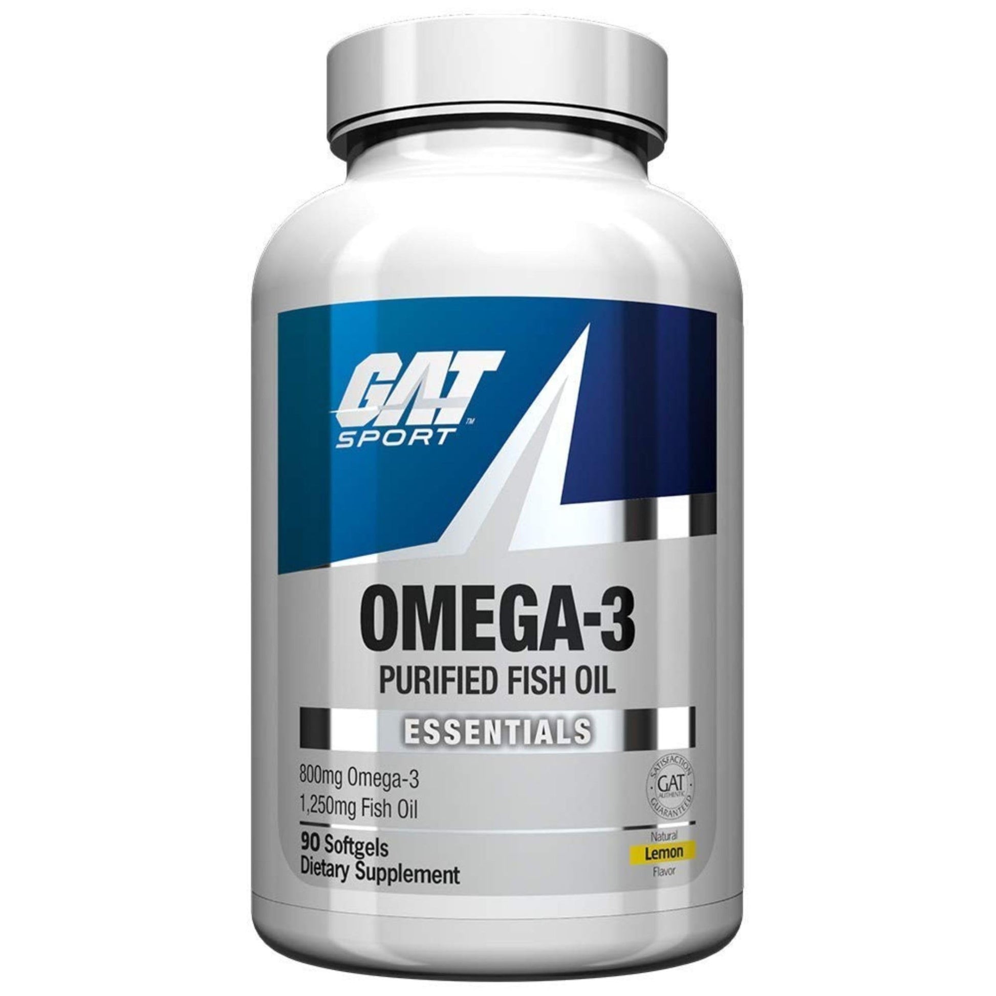GAT SPORT Essentials Omega-3 Purified Fish Oil Softgels 90 Count