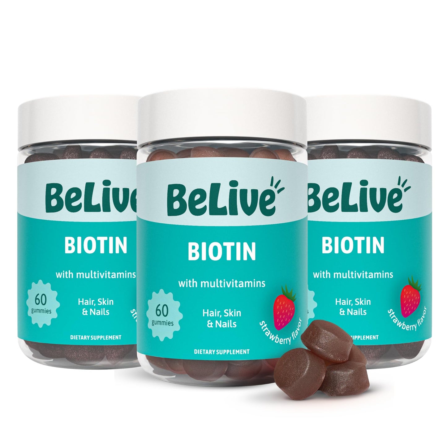 BeLive Biotin Gummies 180 Gummies