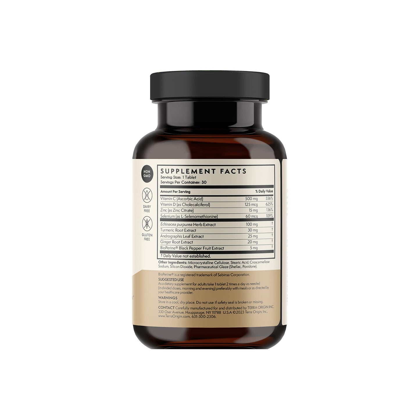 TERRA ORIGIN Immunity Support Supplement Tablet, 30 Count