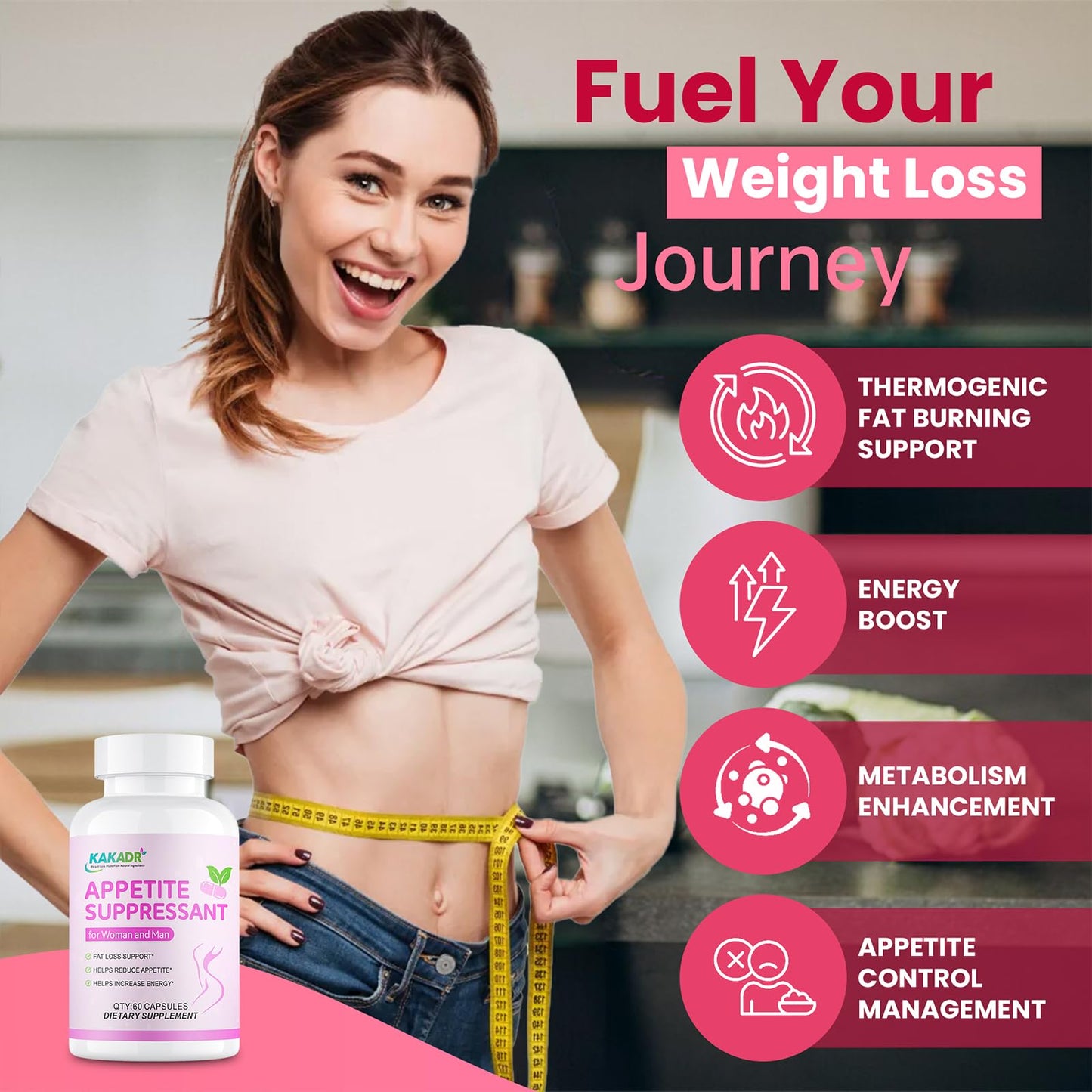 KAKA DR Appetite Suppressant Weight Loss Pills for Women Capsule, 60 Count