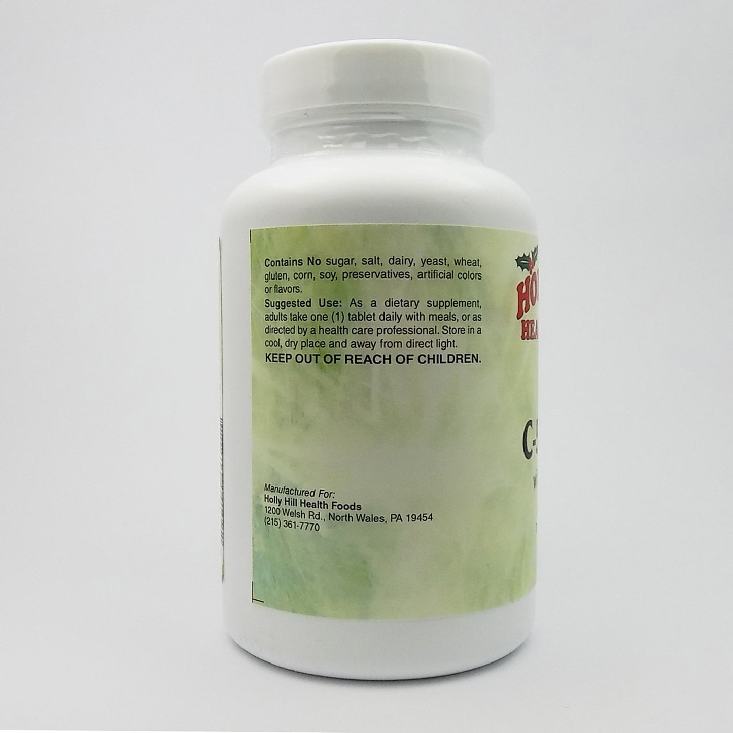 Holly Hill Health Foods Vitamin C 500 mg with Rose Hips, 250 Vegetarian Tablets