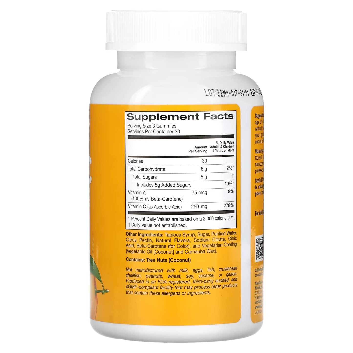 California Gold Nutrition Vitamin C Gummies 180 Gummies