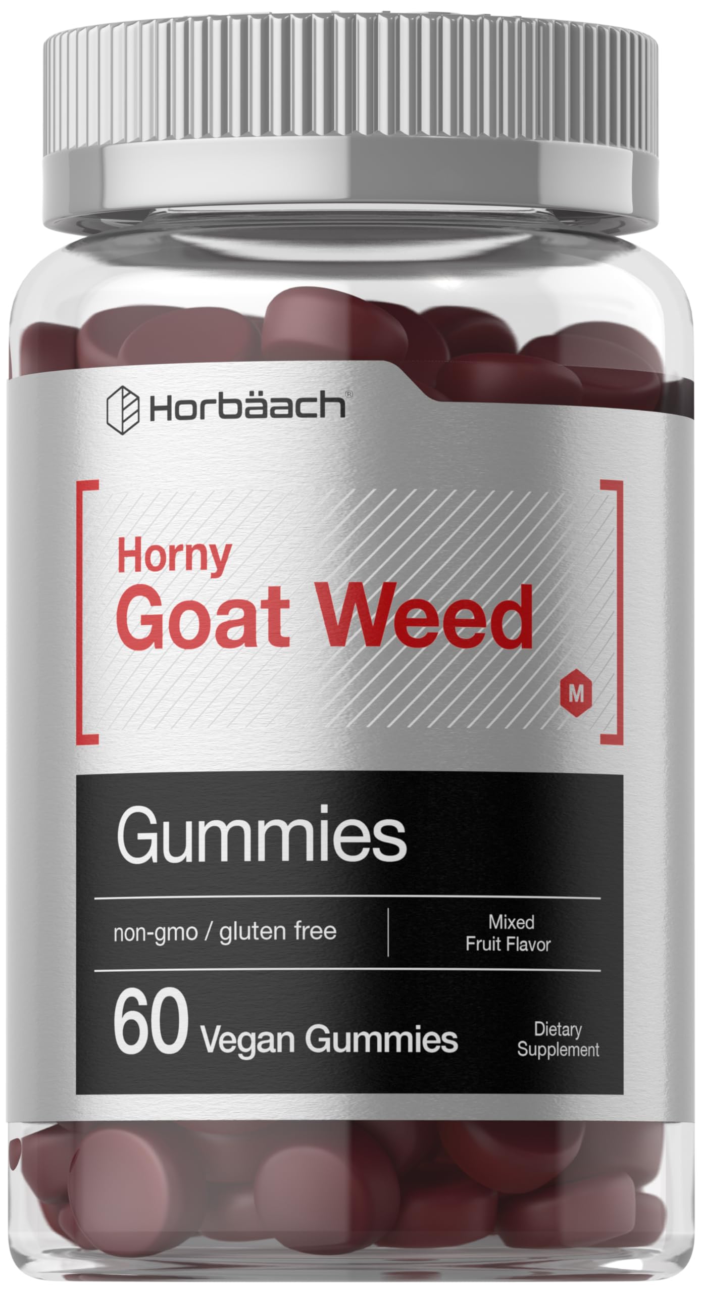 Horbäach Horny Goat Weed for Men and Women Gummies, 60 Count