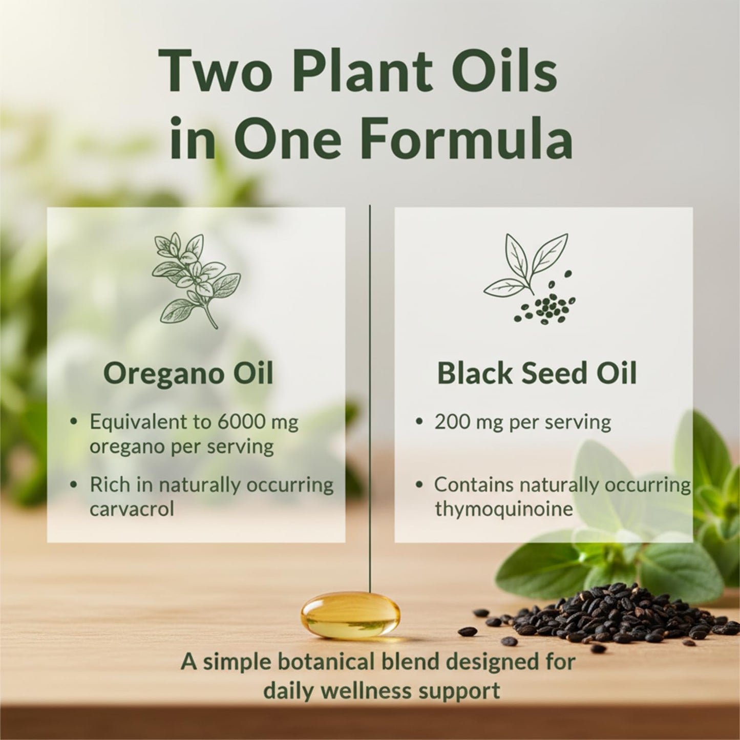 Ovela Oil of Oregano with Black Seed Oil Softgels, 180 Count