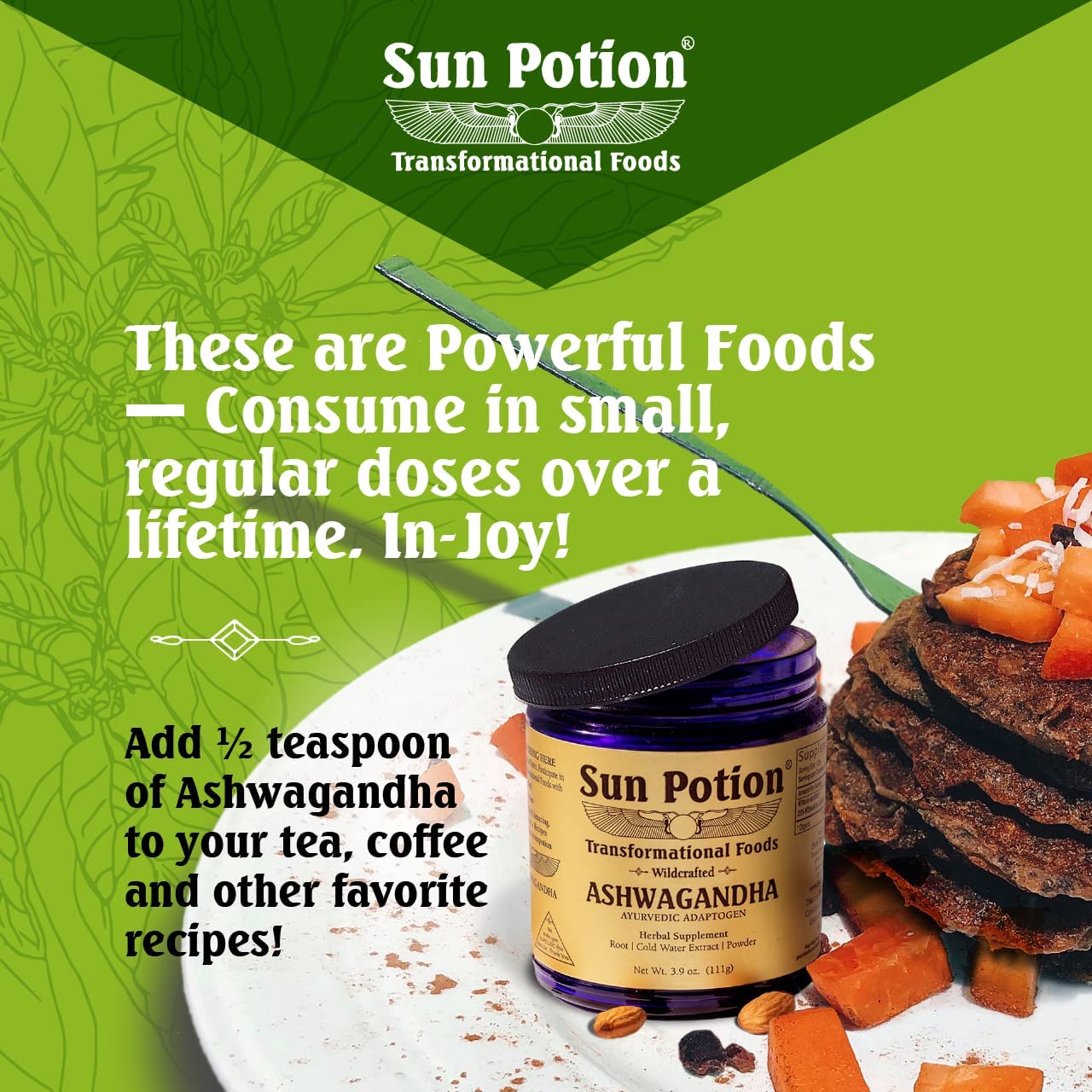 Sun Potion Ashwagandha Root Extract Powder 3.9 Ounce