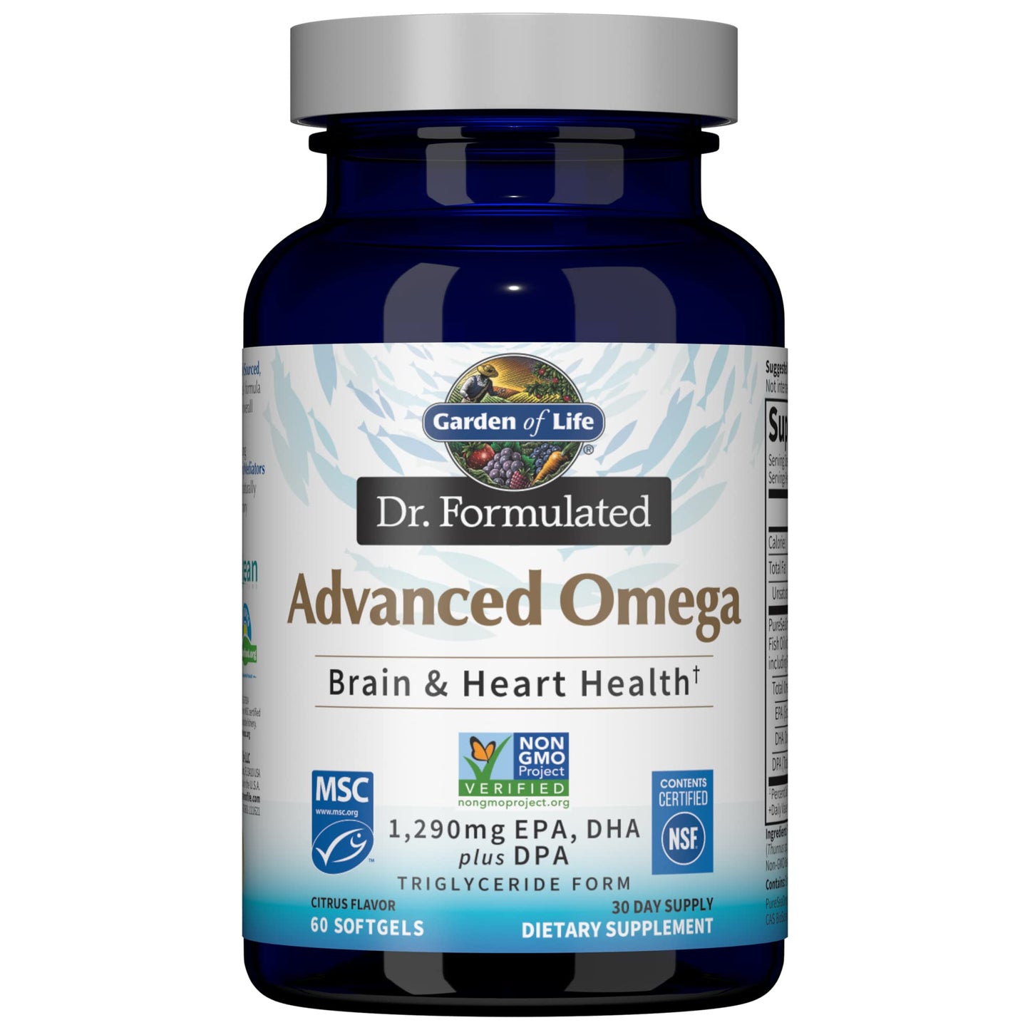 Garden of Life Dr. Formulated Advanced Omega Fish Oil Softgels 60