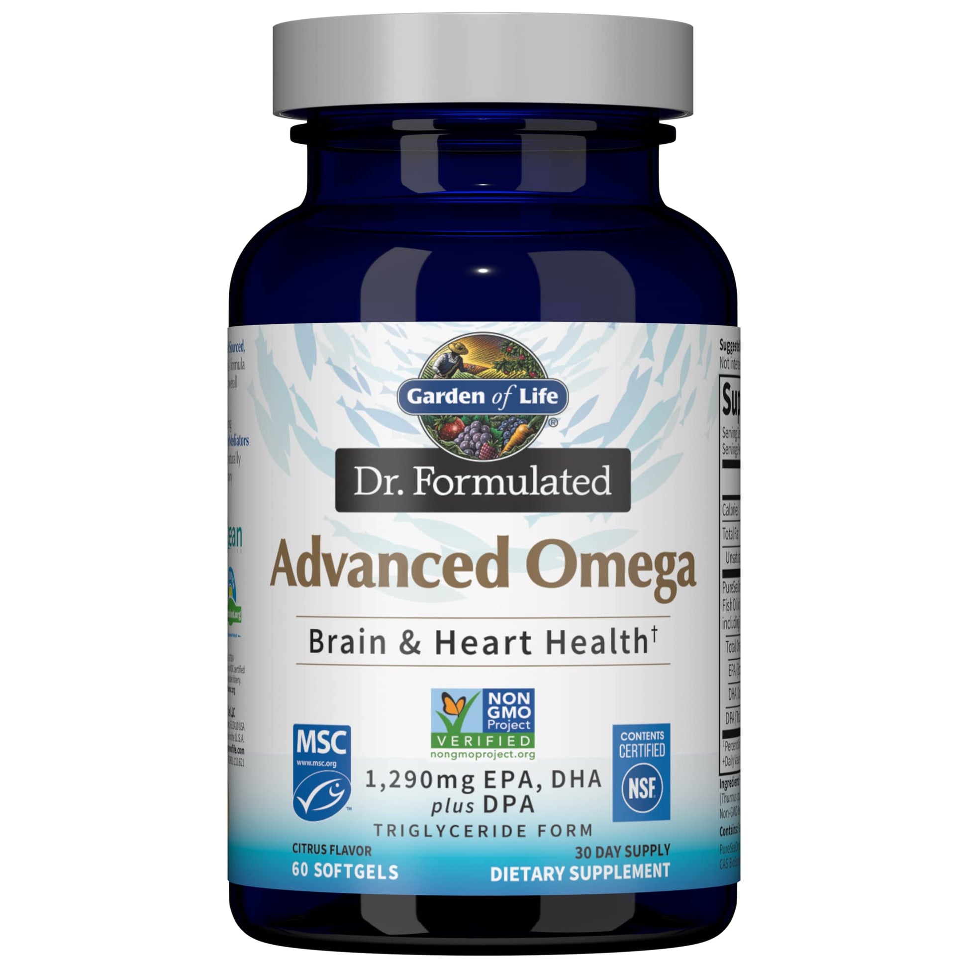 Garden of Life Dr. Formulated Advanced Omega Fish Oil Softgels 60