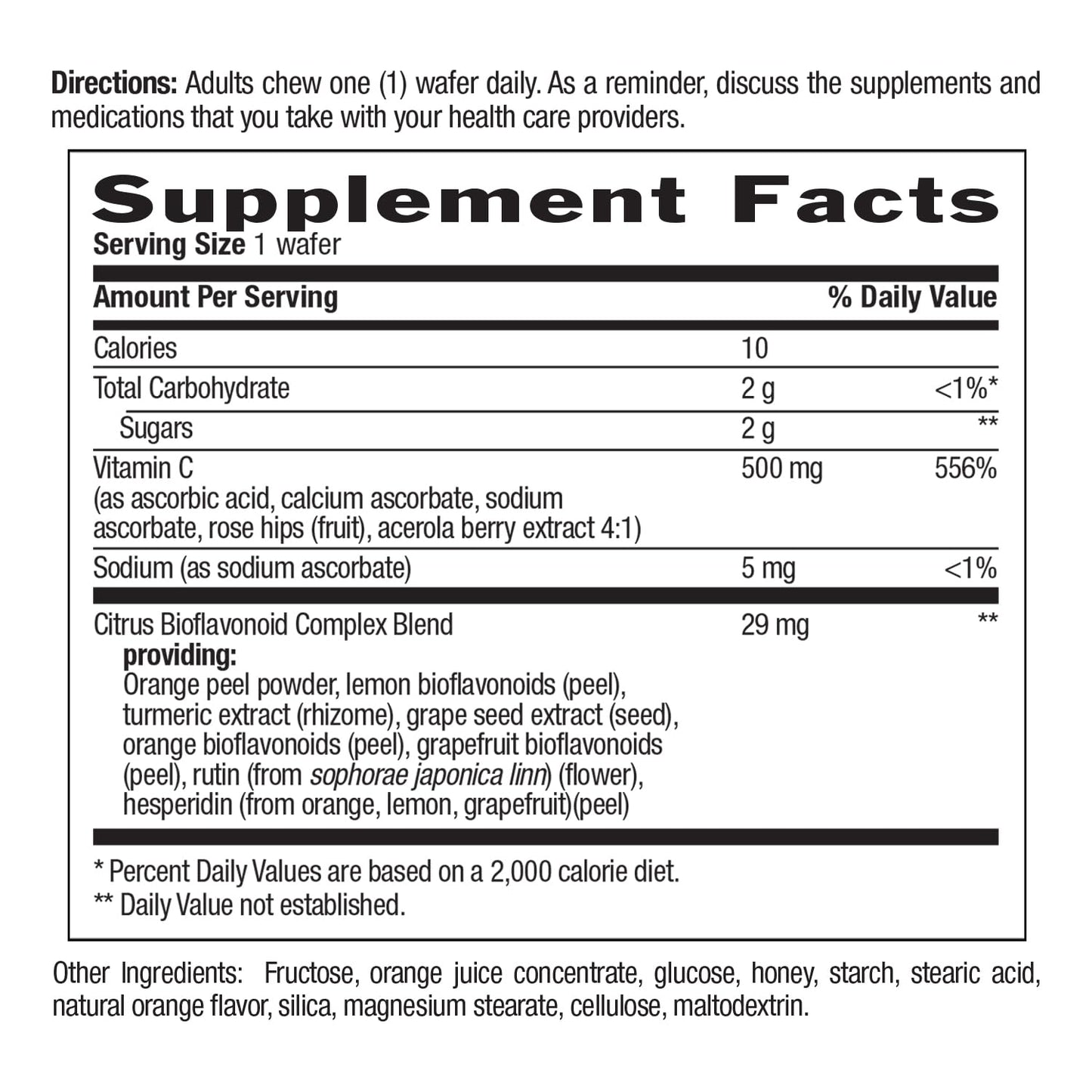 Country Life Chewable Vitamin C 500 mg Tablets, 90 Count