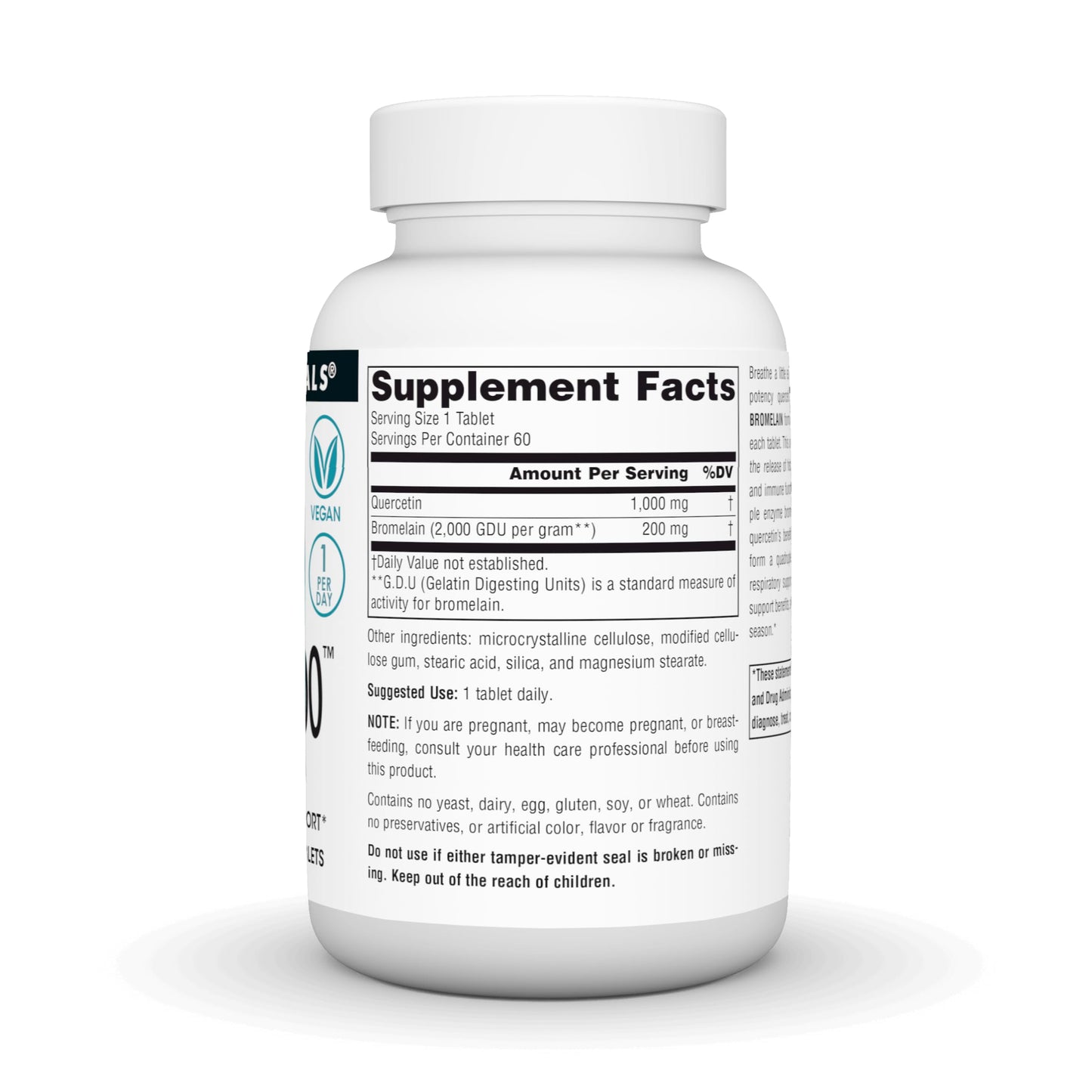Source Naturals Quercetin 1000 with Bromelain, 60 Tablets